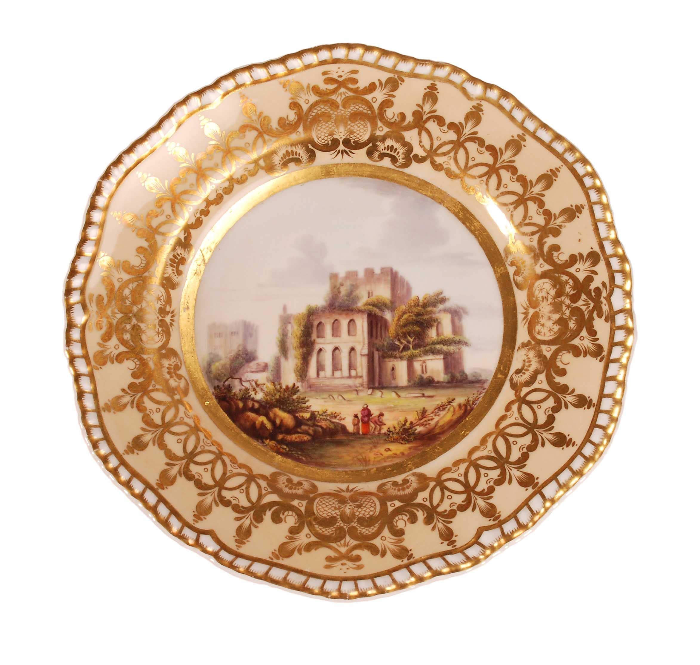 Service à dessert Spode avec vues de paysages Bon état - En vente à Harrodsburg, KY