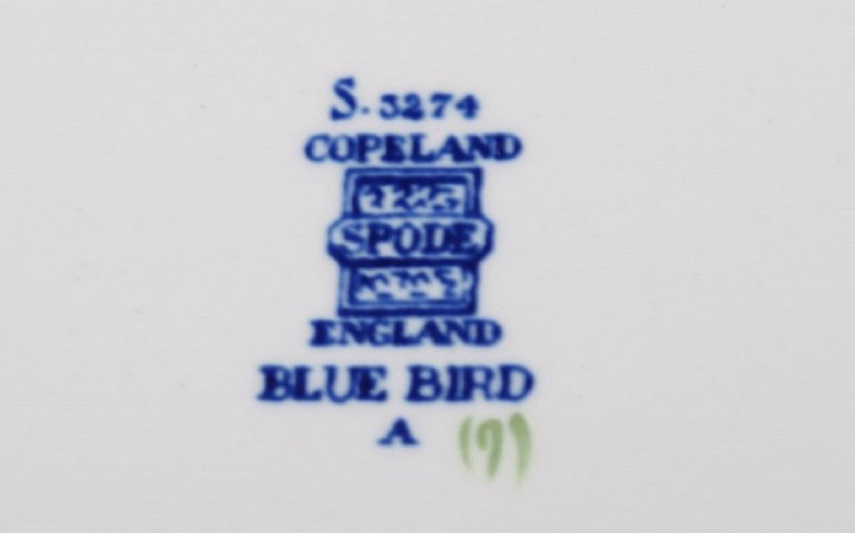 English Spode, England, 10 Blue Bird Plates in Hand-Painted Porcelain, 1930s / 40s