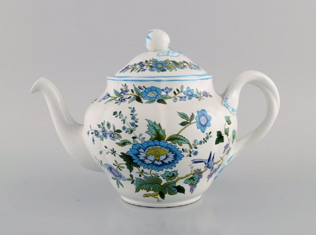 Anglais Spode, Angleterre, Service à thé Mulberry pour cinq personnes en porcelaine peinte à la main en vente