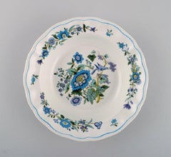 Spode, England, Six Deep Plates in Porcelain with Floral and Bird Motifs