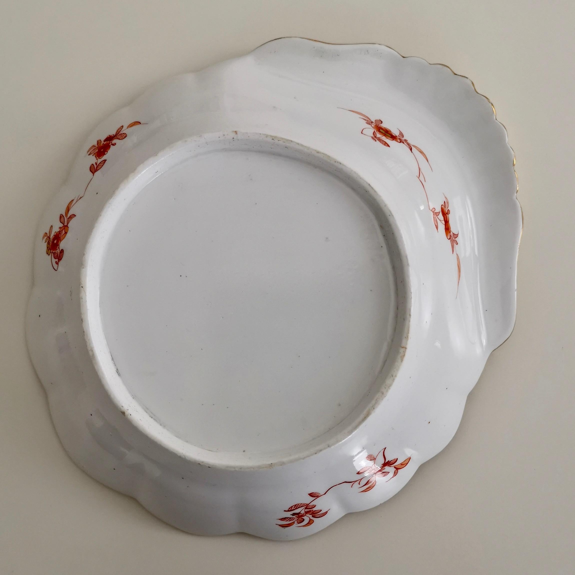 Spode Felspar Porcelain Shell Dish, Chinoiserie Famille Rose Fishermen 10