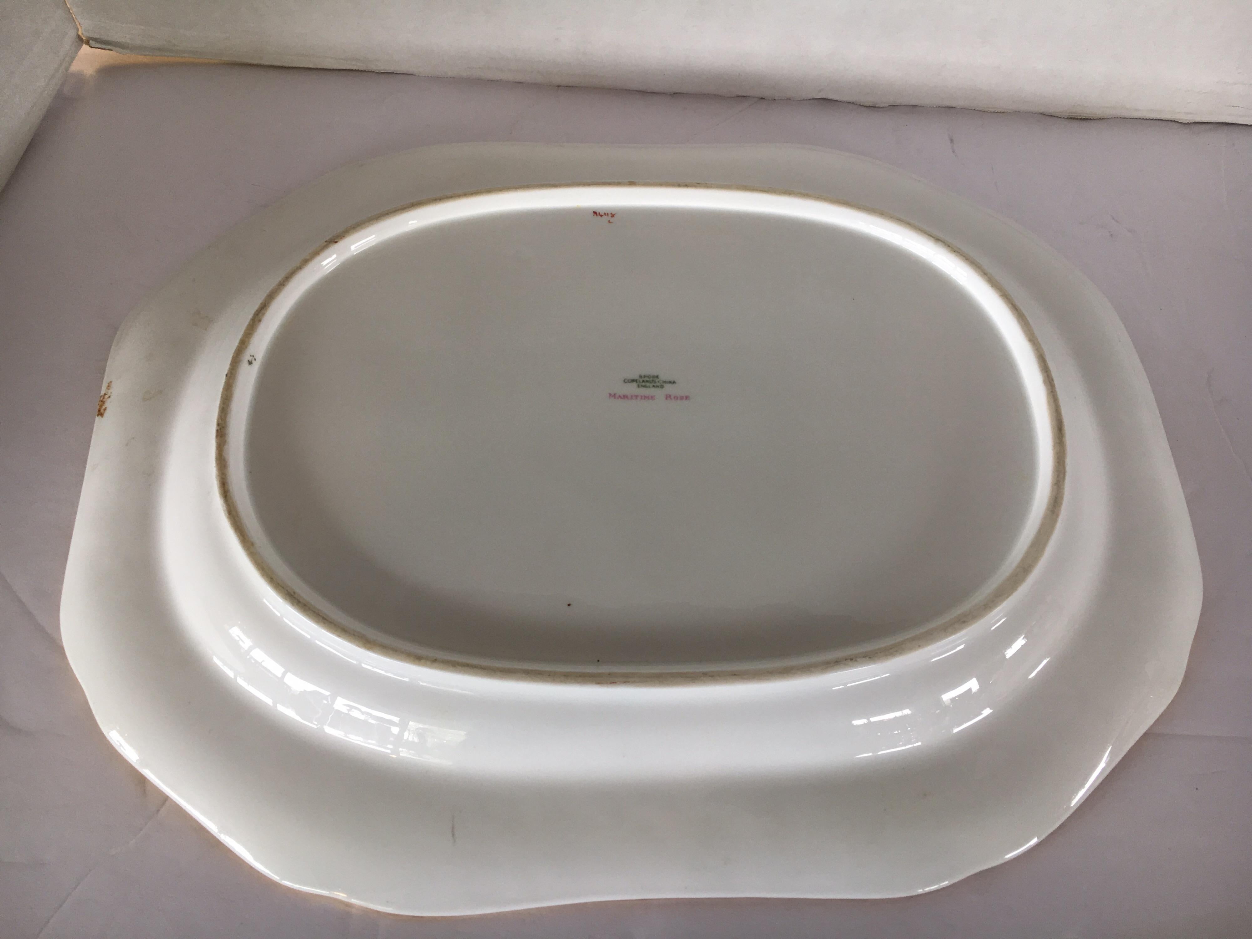 Spode Fine China Maritime Rose Pattern Porcelain Large Serving Platter Charger 5