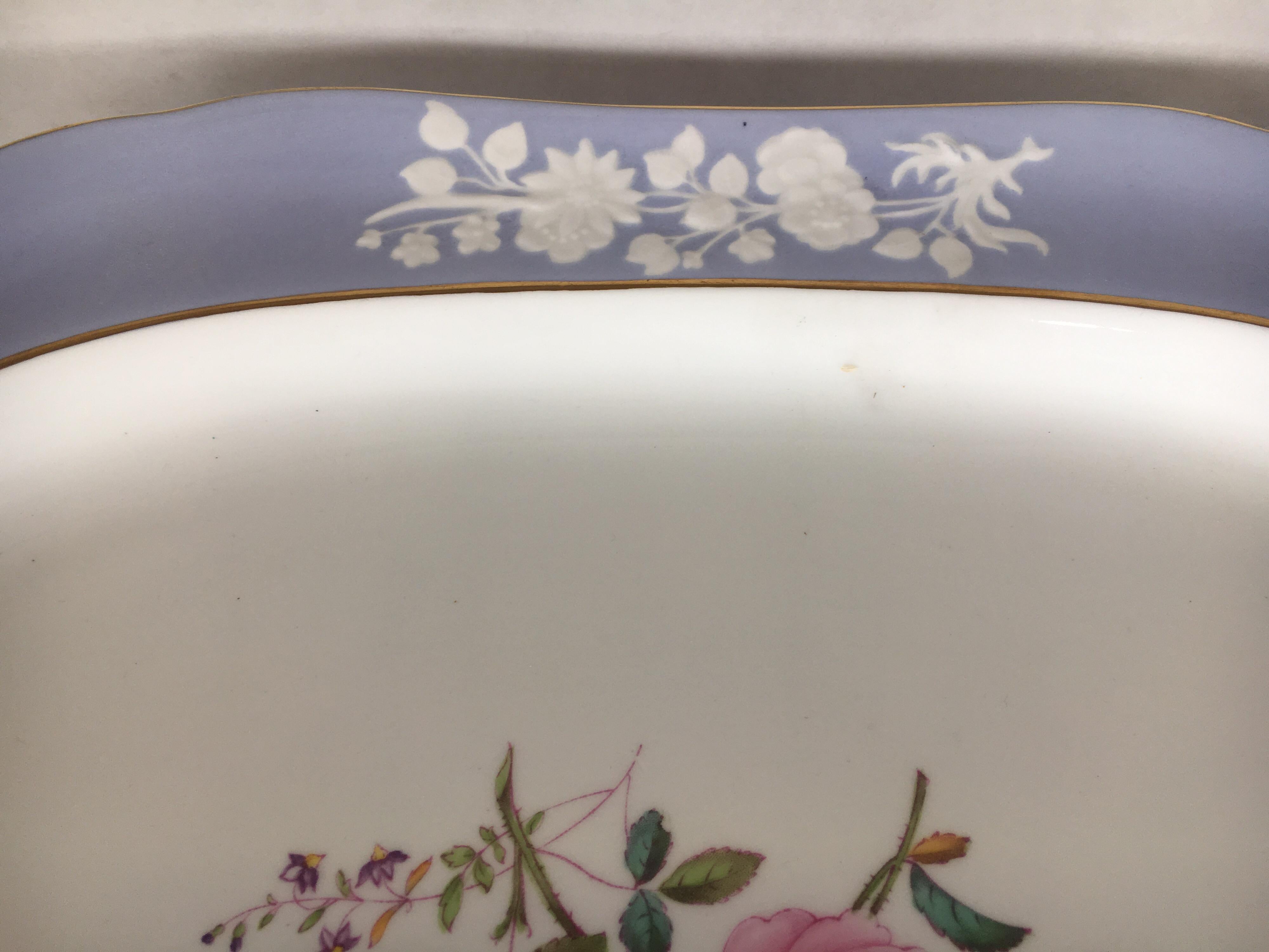 English Spode Fine China Maritime Rose Pattern Porcelain Large Serving Platter Charger