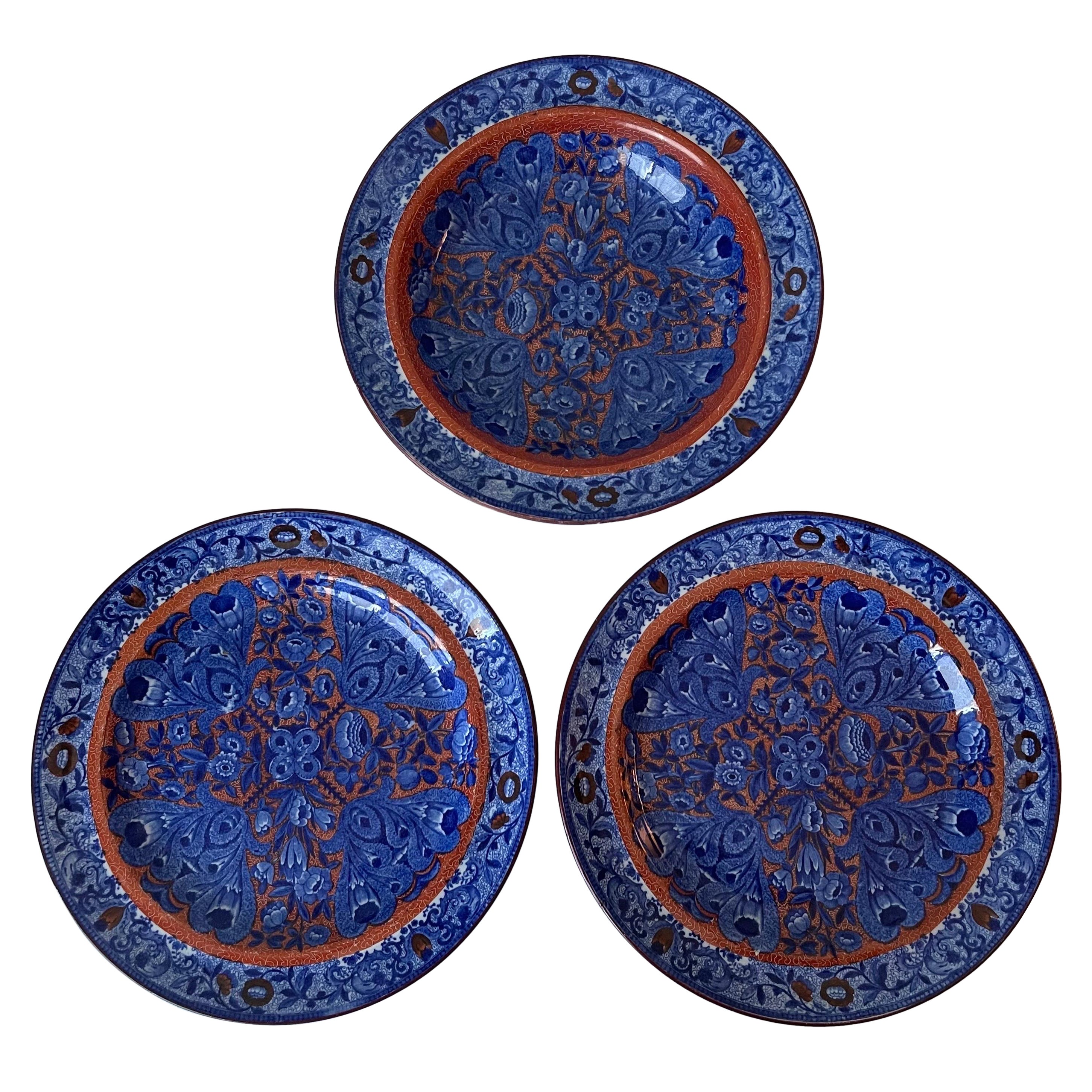 Service de vaisselle Spode Flower Cross, lot de 3