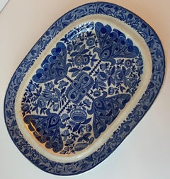 Spode Flower Cross Pearlware Platter