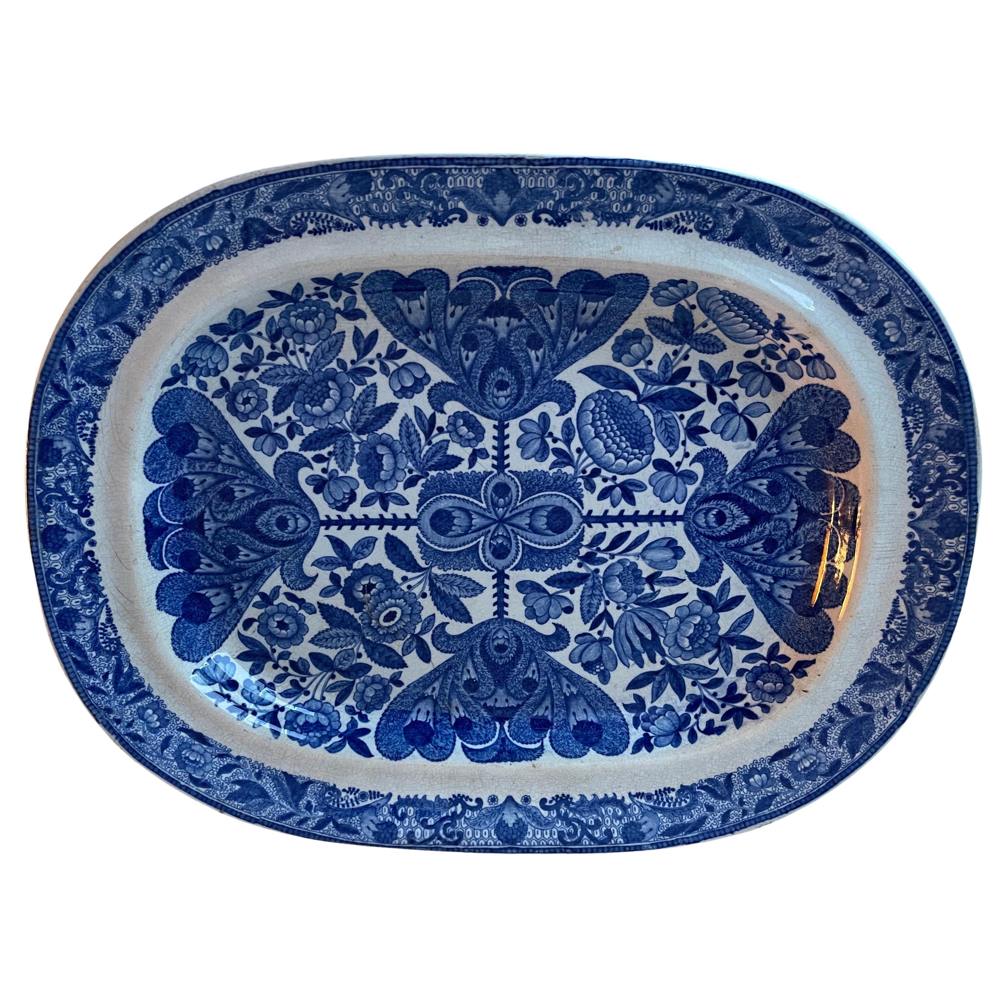 Plato Spode Flower Cross Pearlware