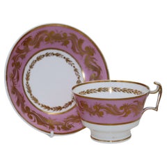 Spode gilt cup and saucer London shape