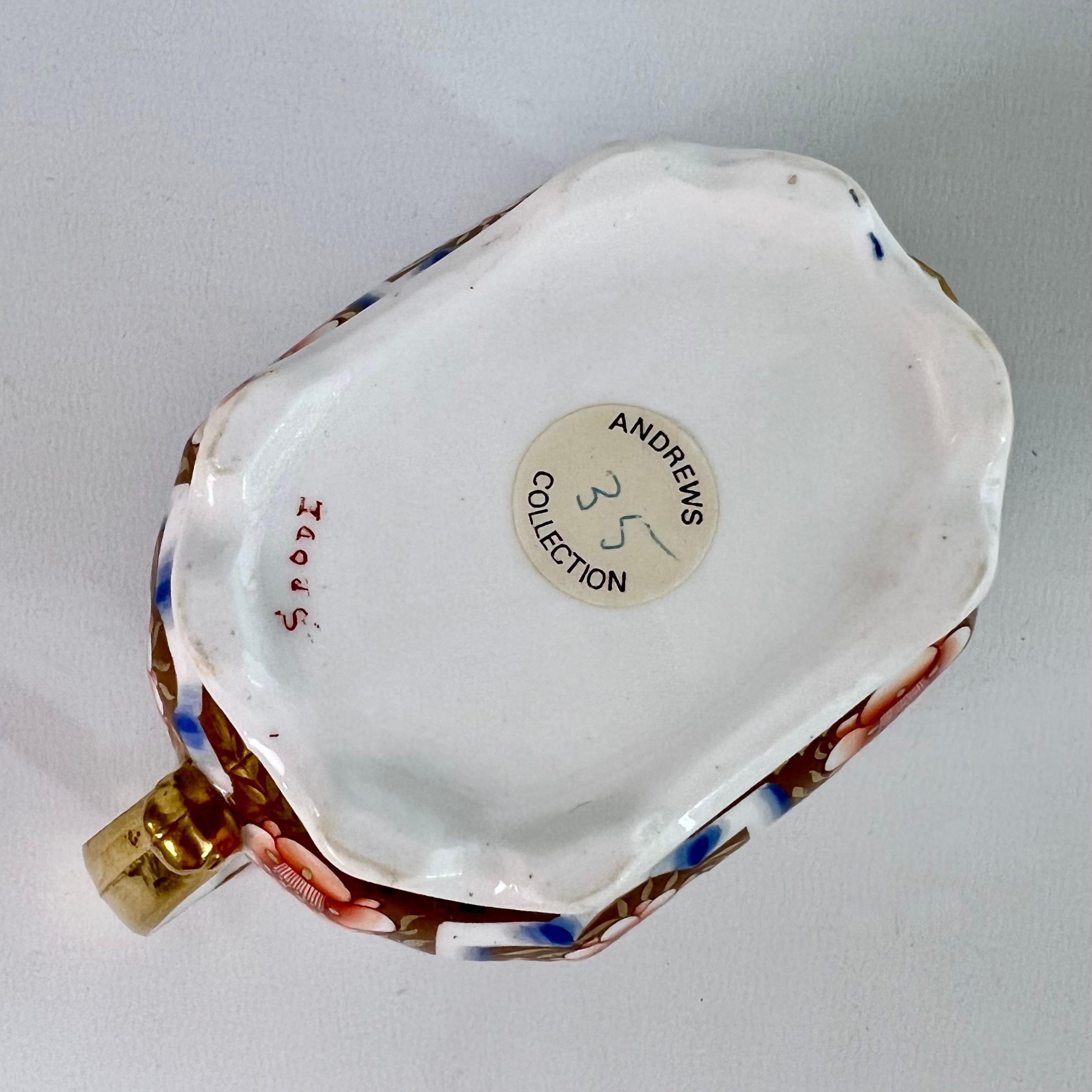 Spode Milk Jug Creamer, Cobalt Blue Neoclassical Pattern Imari, Regency Ca 1825 For Sale 5