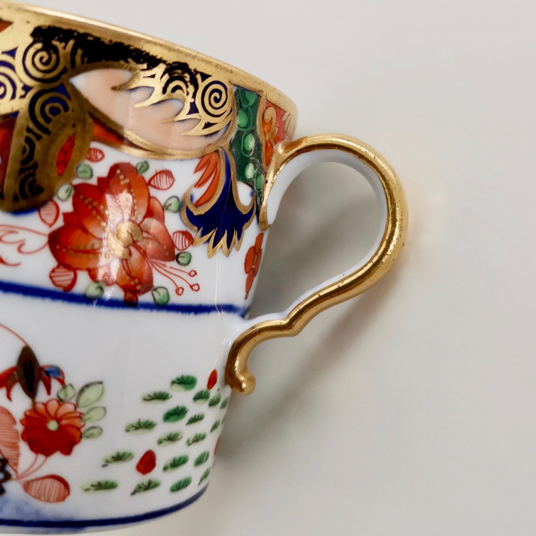 Spode Orphaned Porcelain Coffee Can, Imari Tobacco Leaf Patt. 967, Georgian 1806 In Good Condition In London, GB