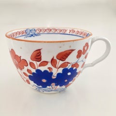 Spode Orphaned Porcelain Teacup, White with Dolls House Pattern, Georgian 1803
