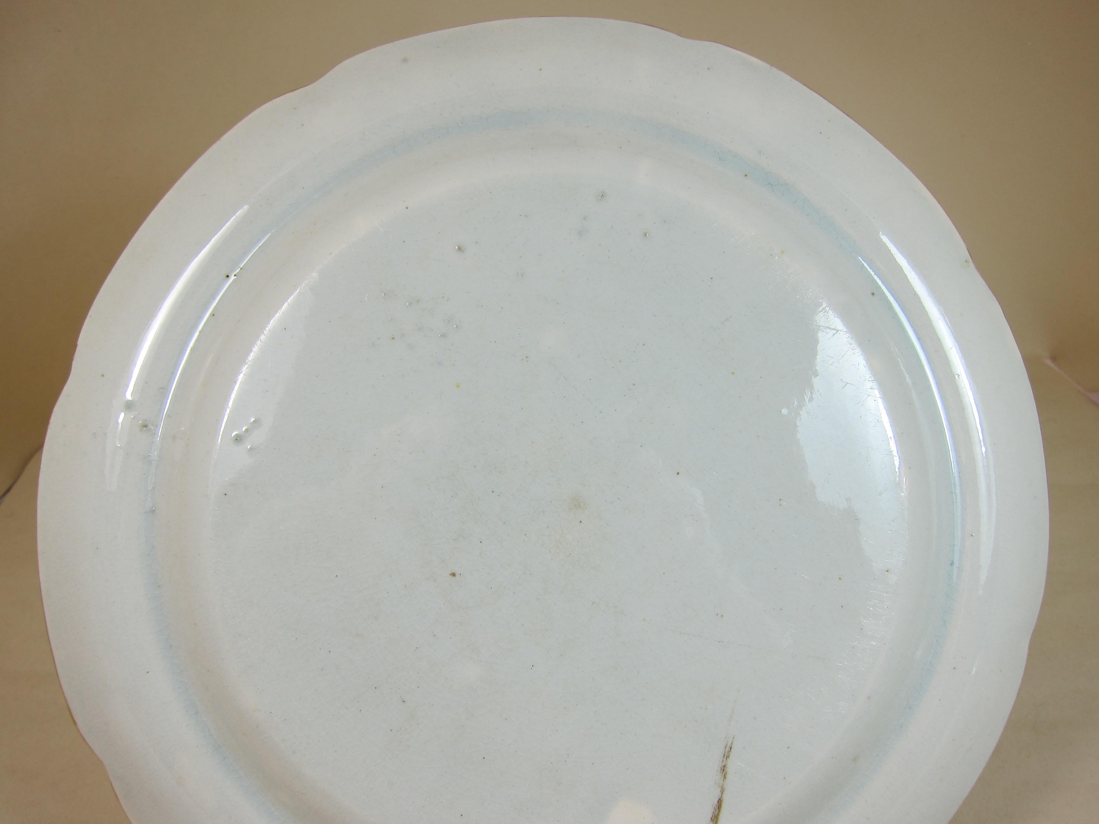Spode Pearlware Brown Classical Print Decorated Plate In Good Condition For Sale In London, GB