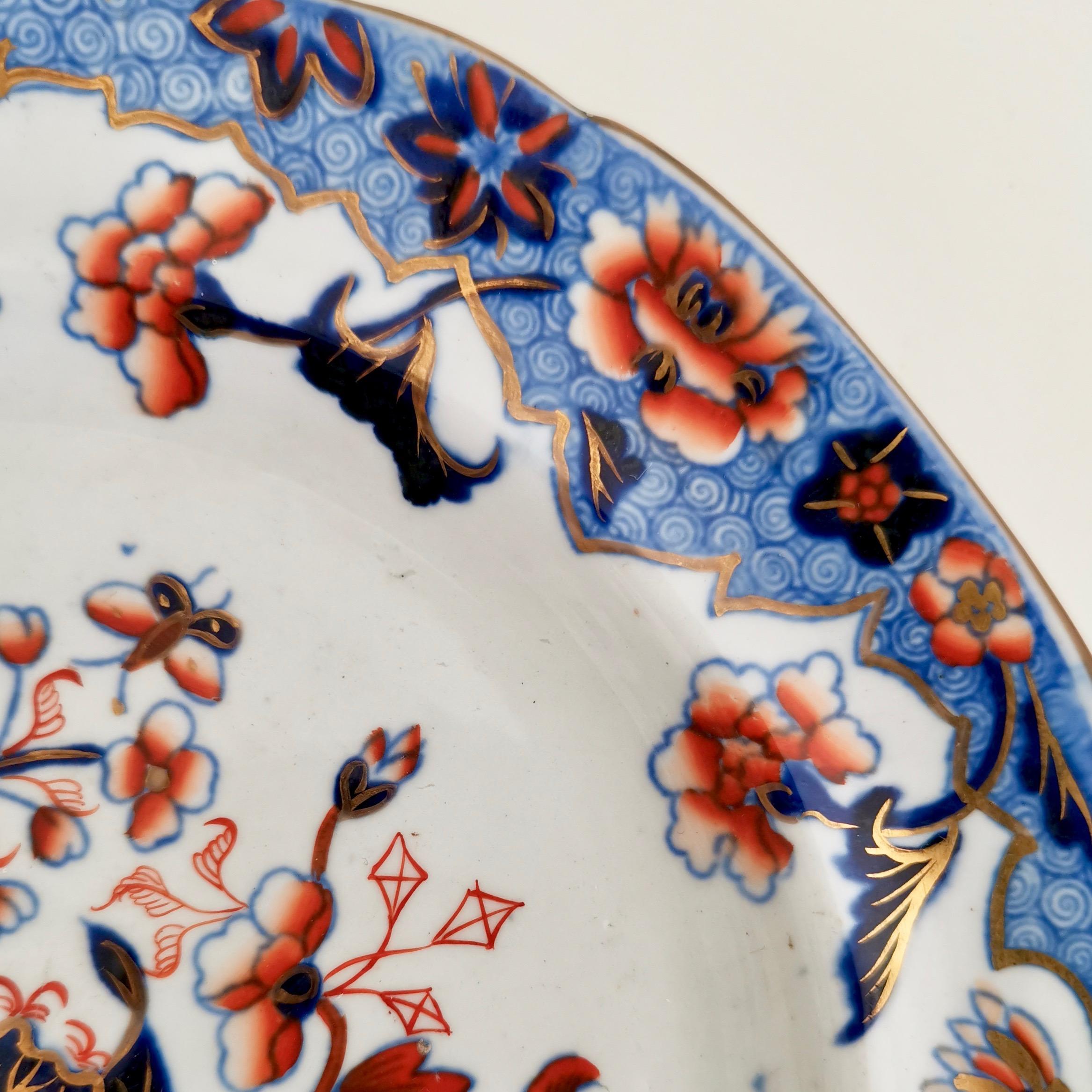 Hand-Painted Spode Plate, Bang Up Pattern Chinoiserie New Stone China, Regency 1822-1833