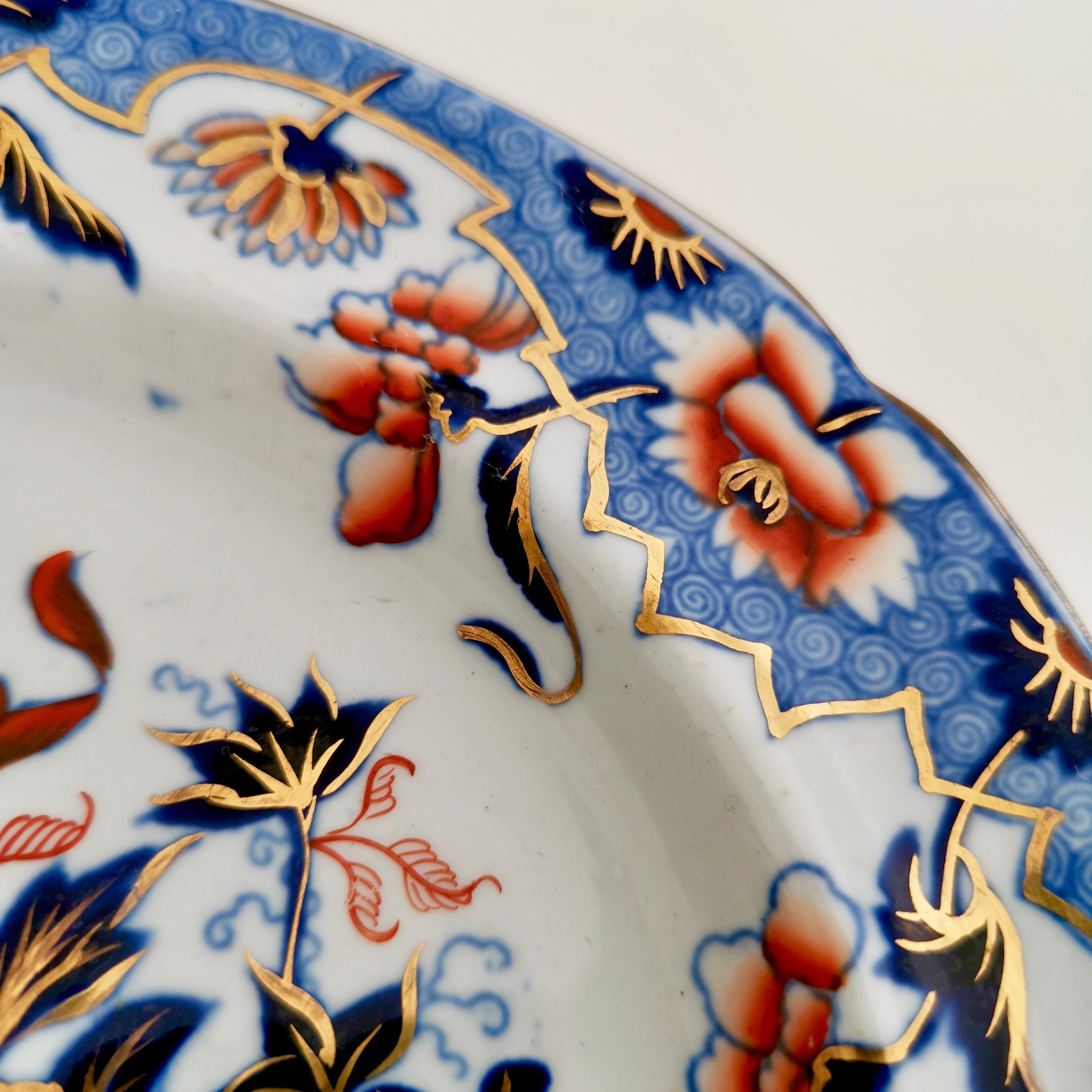 Spode Plate, Bang Up Pattern Chinoiserie New Stone China, Regency 1822-1833 In Good Condition In London, GB