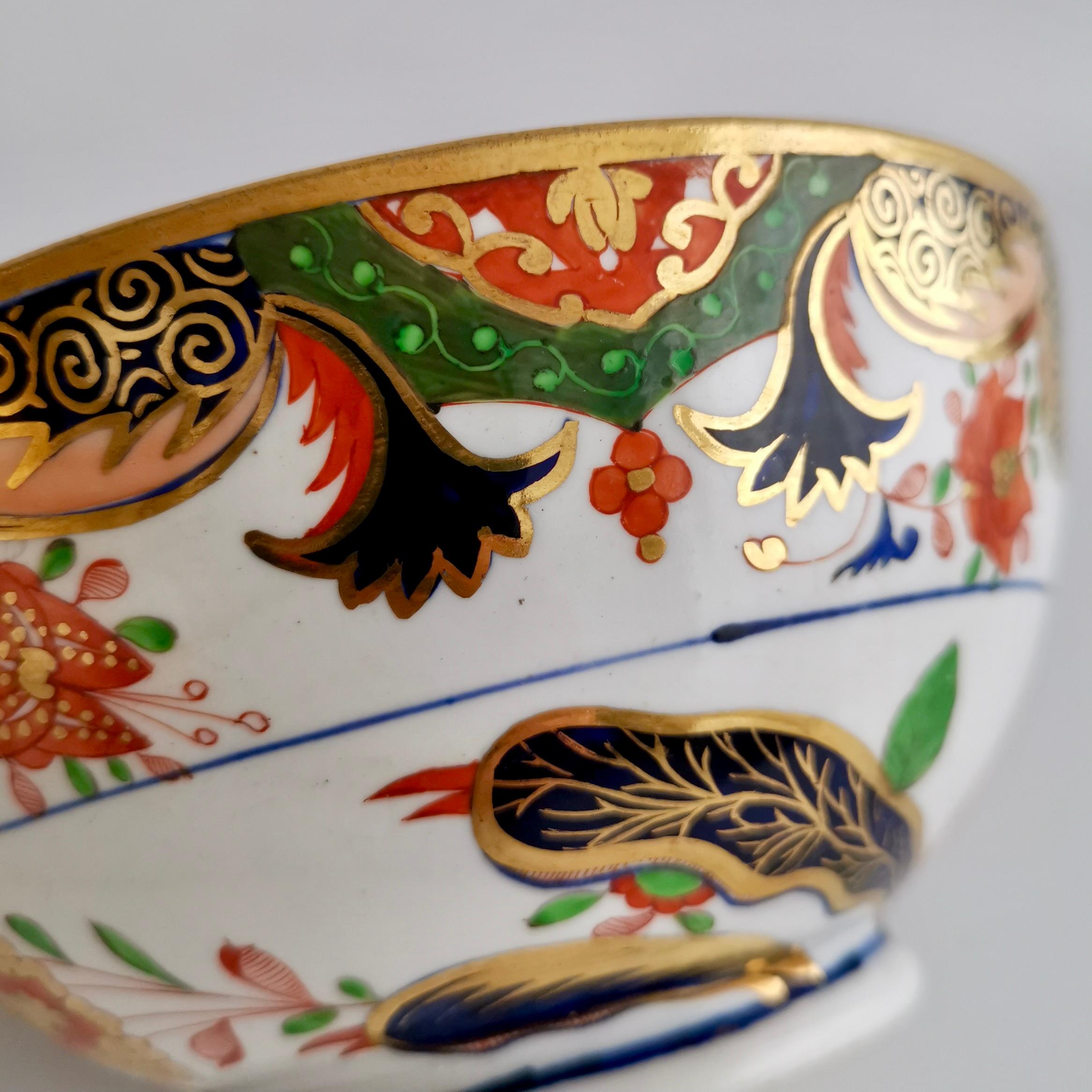 Spode Porcelain Bowl, Imari Tobacco Leaf Pattern 967, ca 1815 3