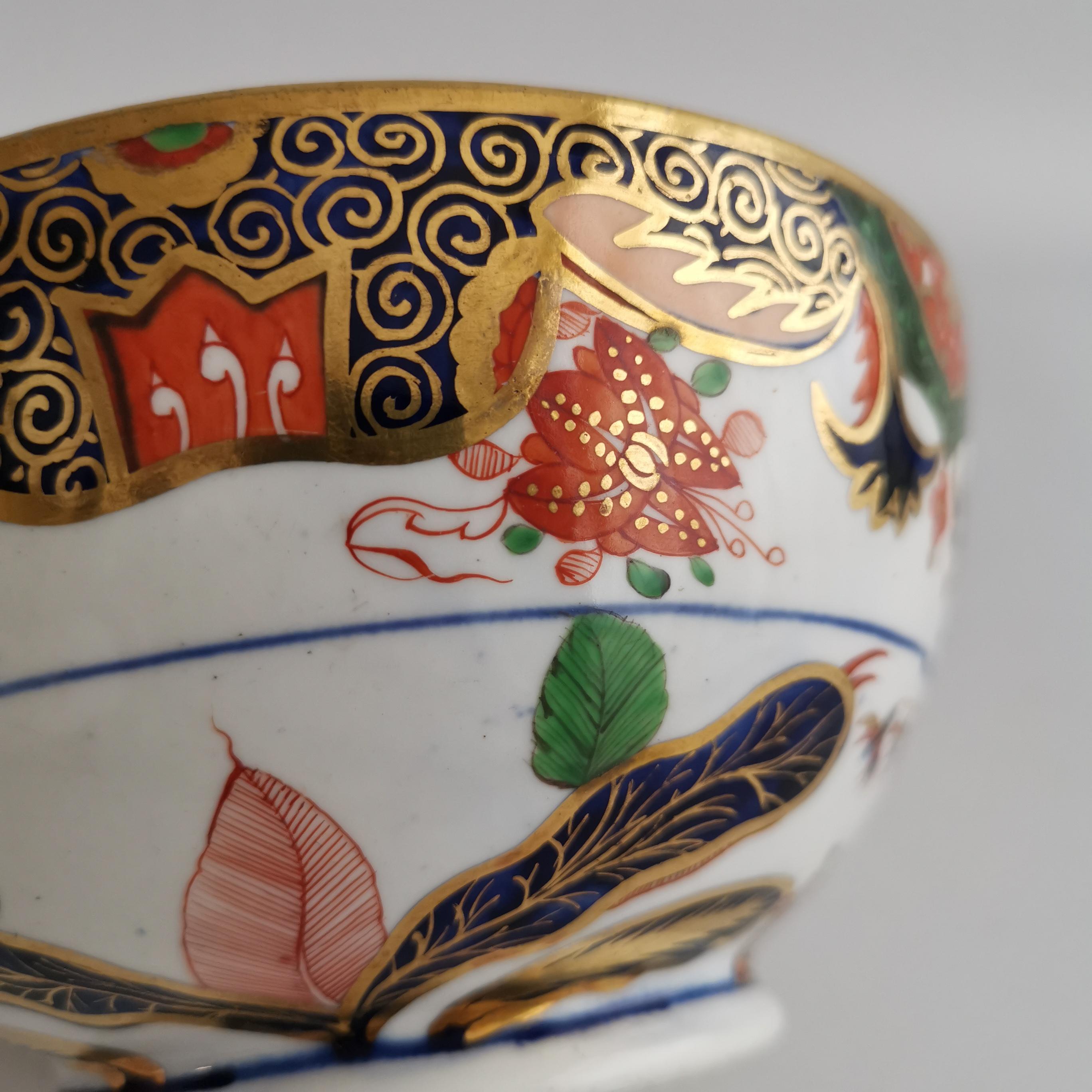 Spode Porcelain Bowl, Imari Tobacco Leaf Pattern 967, ca 1815 4