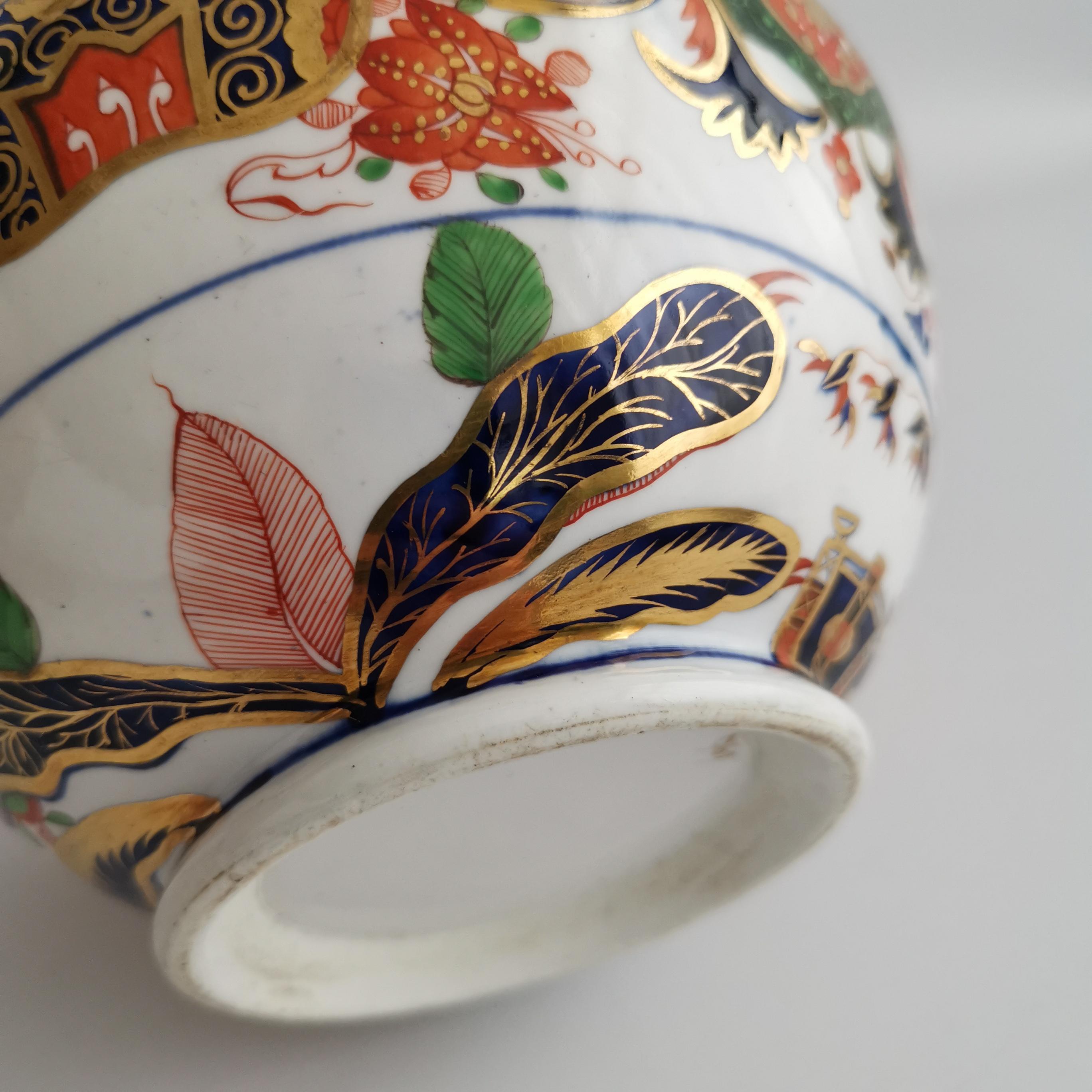 Spode Porcelain Bowl, Imari Tobacco Leaf Pattern 967, ca 1815 7