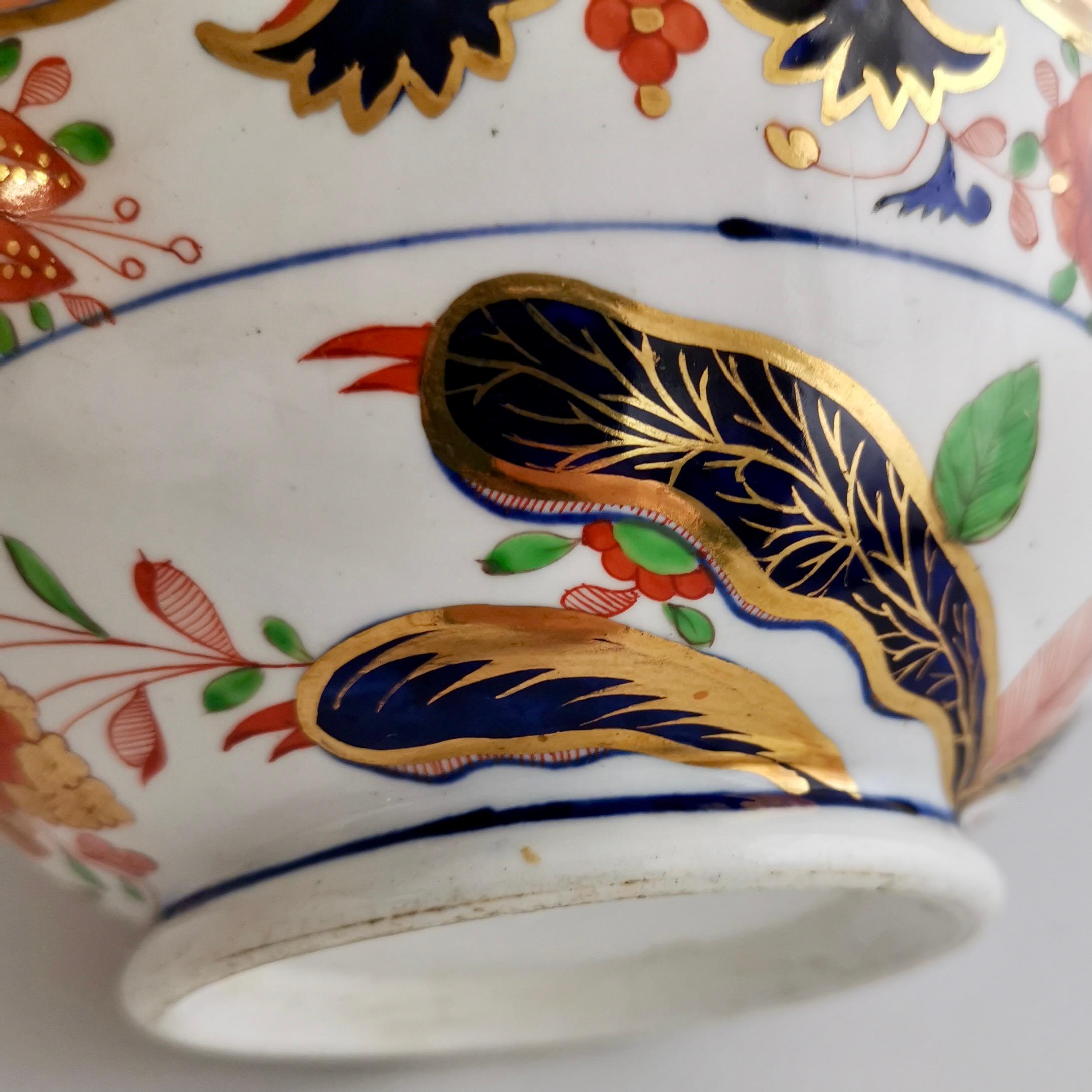 Spode Porcelain Bowl, Imari Tobacco Leaf Pattern 967, ca 1815 1