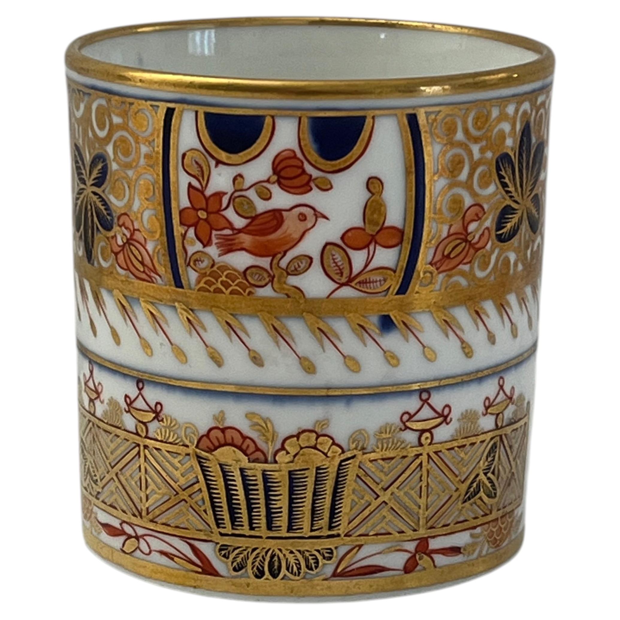 Spode Porcelain Coffee Can, Gilded Oriental Design, Circa 1810 For Sale