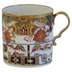 Canne à café Spode en porcelaine peinte à la main et à motif doré 967, vers 1810