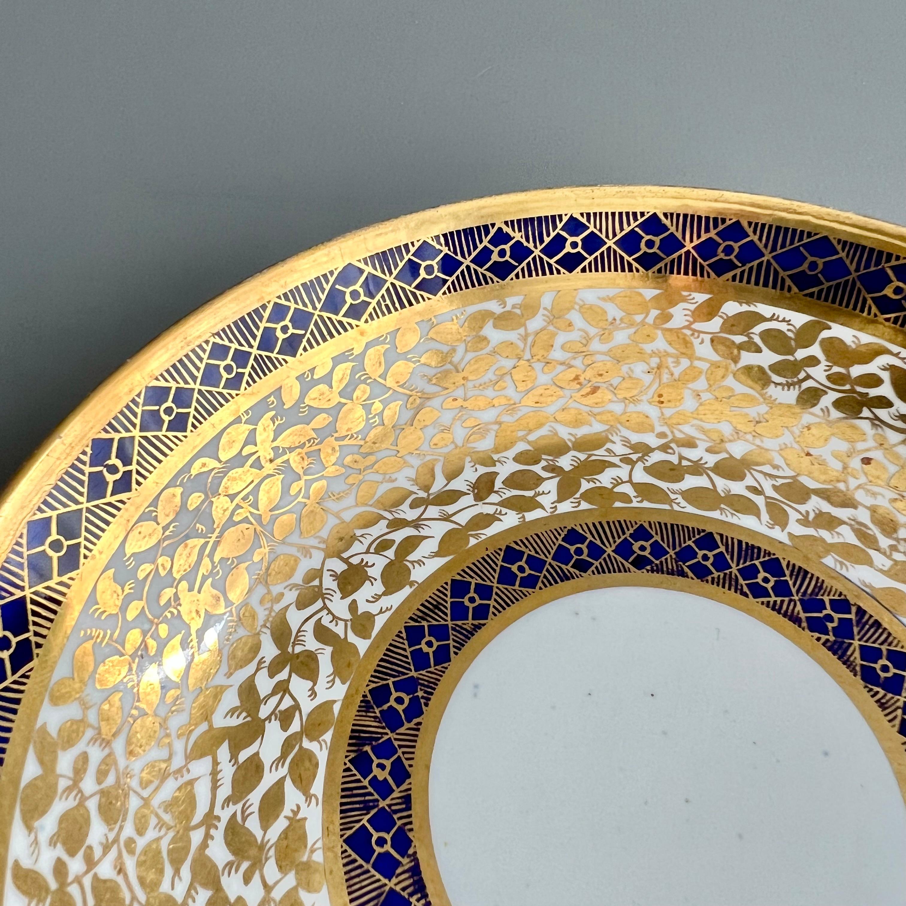 Spode Porcelain Coffee Can, Neoclassical Cobalt Blue and Gilt, Georgian ca 1806 4
