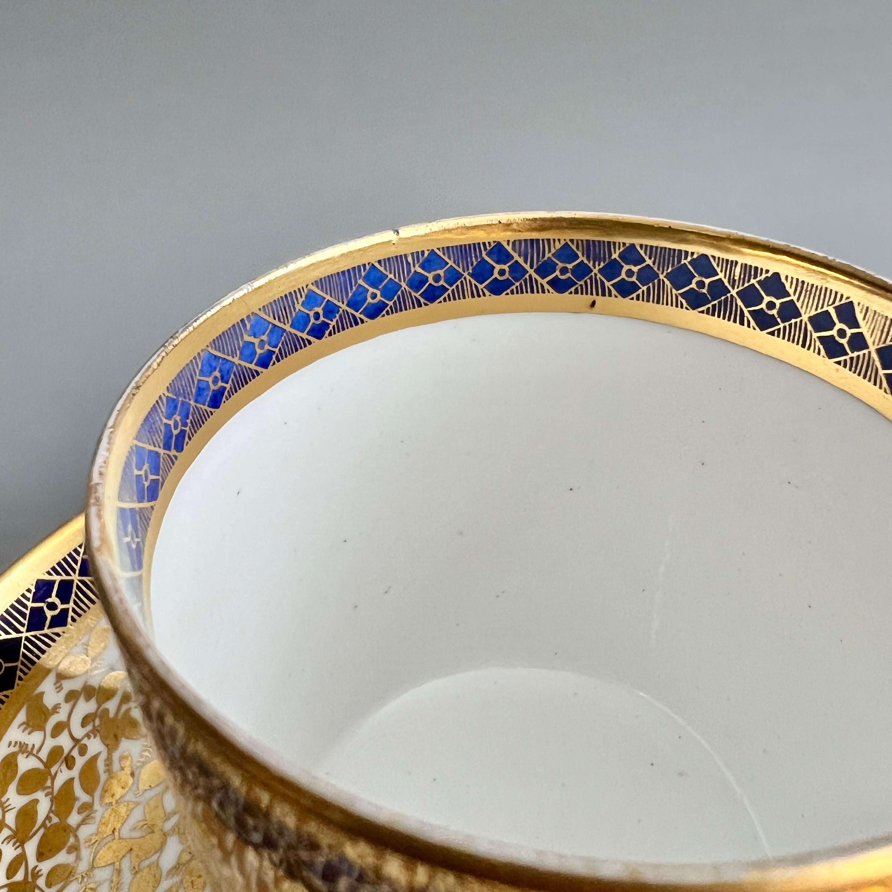 Spode Porcelain Coffee Can, Neoclassical Cobalt Blue and Gilt, Georgian ca 1806 5