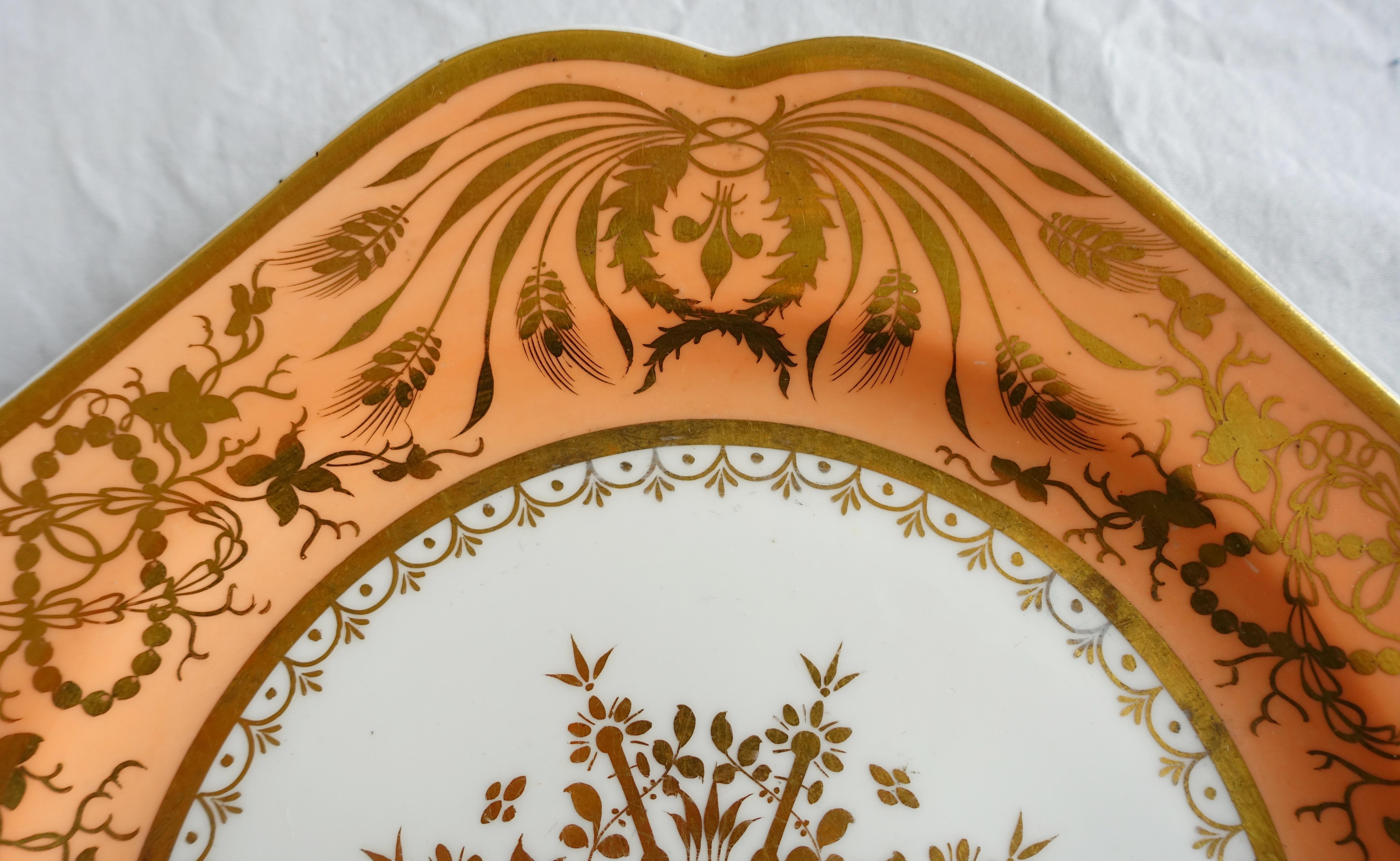 Britannique Porcelaine Spode : motif géorgien d'assiettes ou de plats 3932, début du 19e siècle en vente