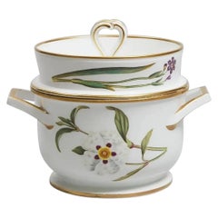 Spode Porcelain Ice Pail Cooler with Botanical Flower Specimens Circa 1815