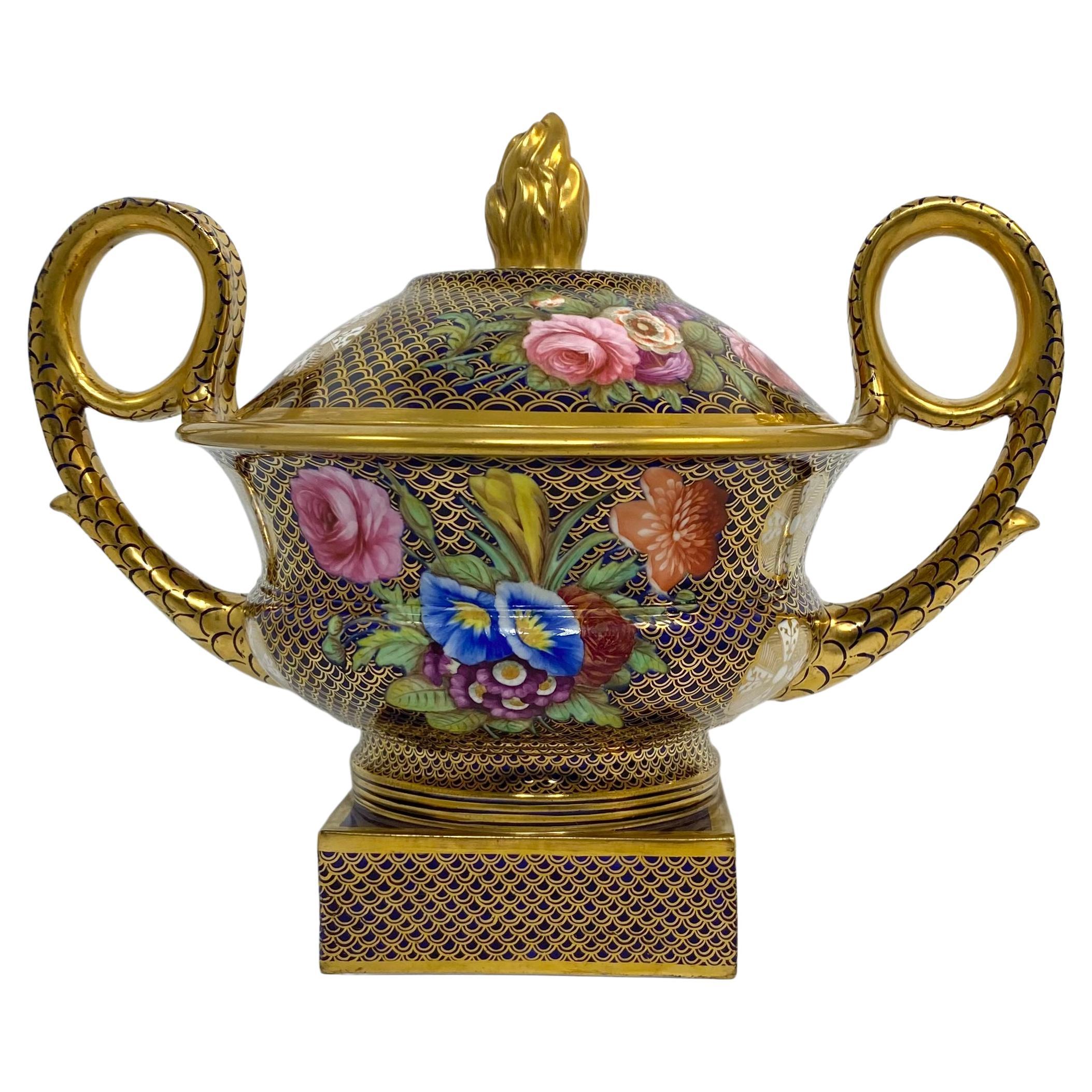 Spode porcelain pot pourri and cover, ‘1166’ pattern, c. 1820.