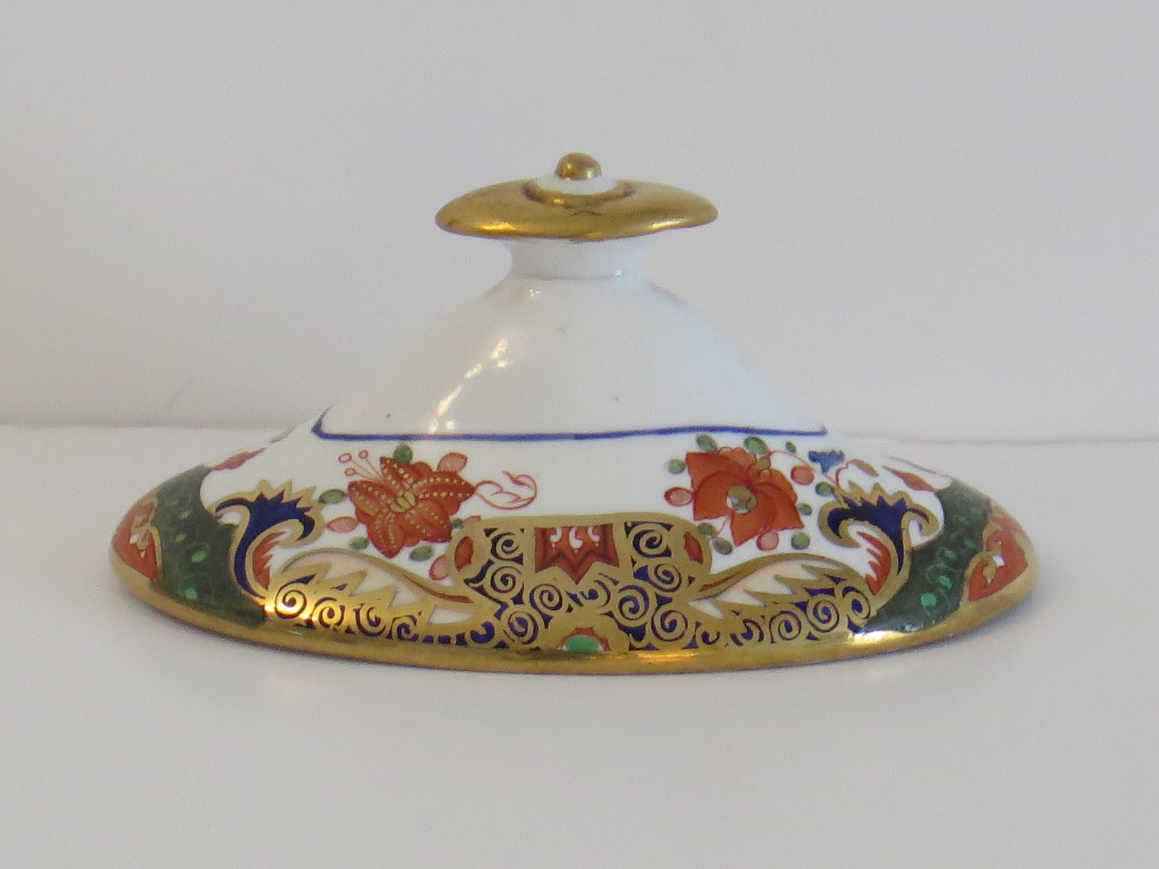 Spode Porcelain Sucrier Hand Painted and Gilded Pattern 967, circa 1810 For Sale 4
