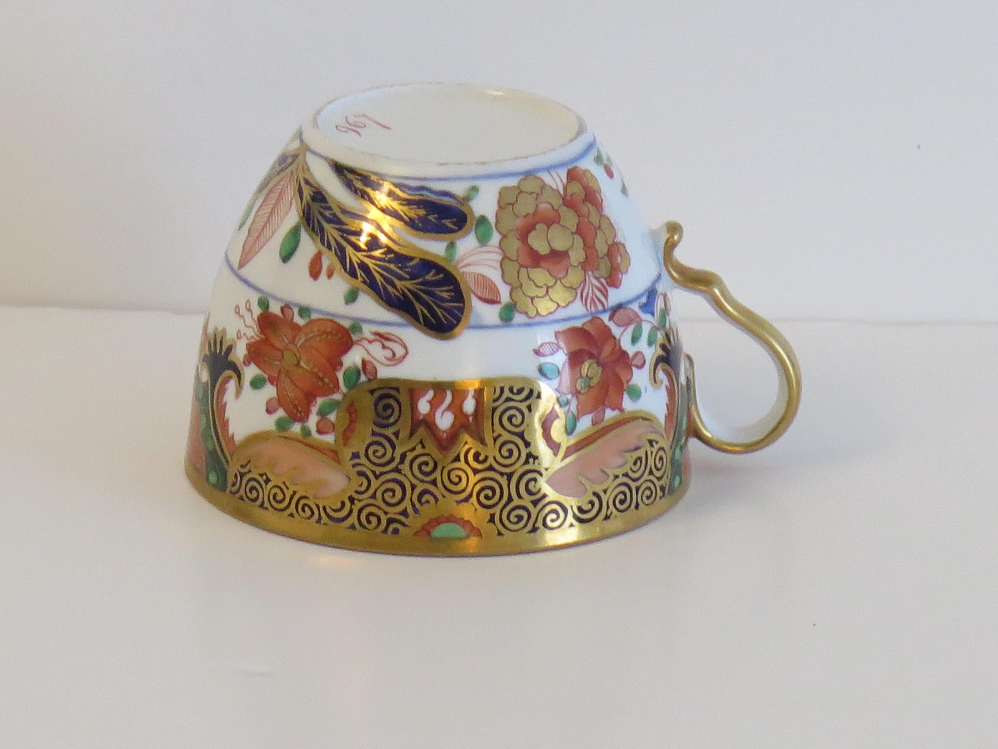 Tasse à thé Spode en porcelaine peinte à la main et à motif doré 967, vers 1810 en vente 6