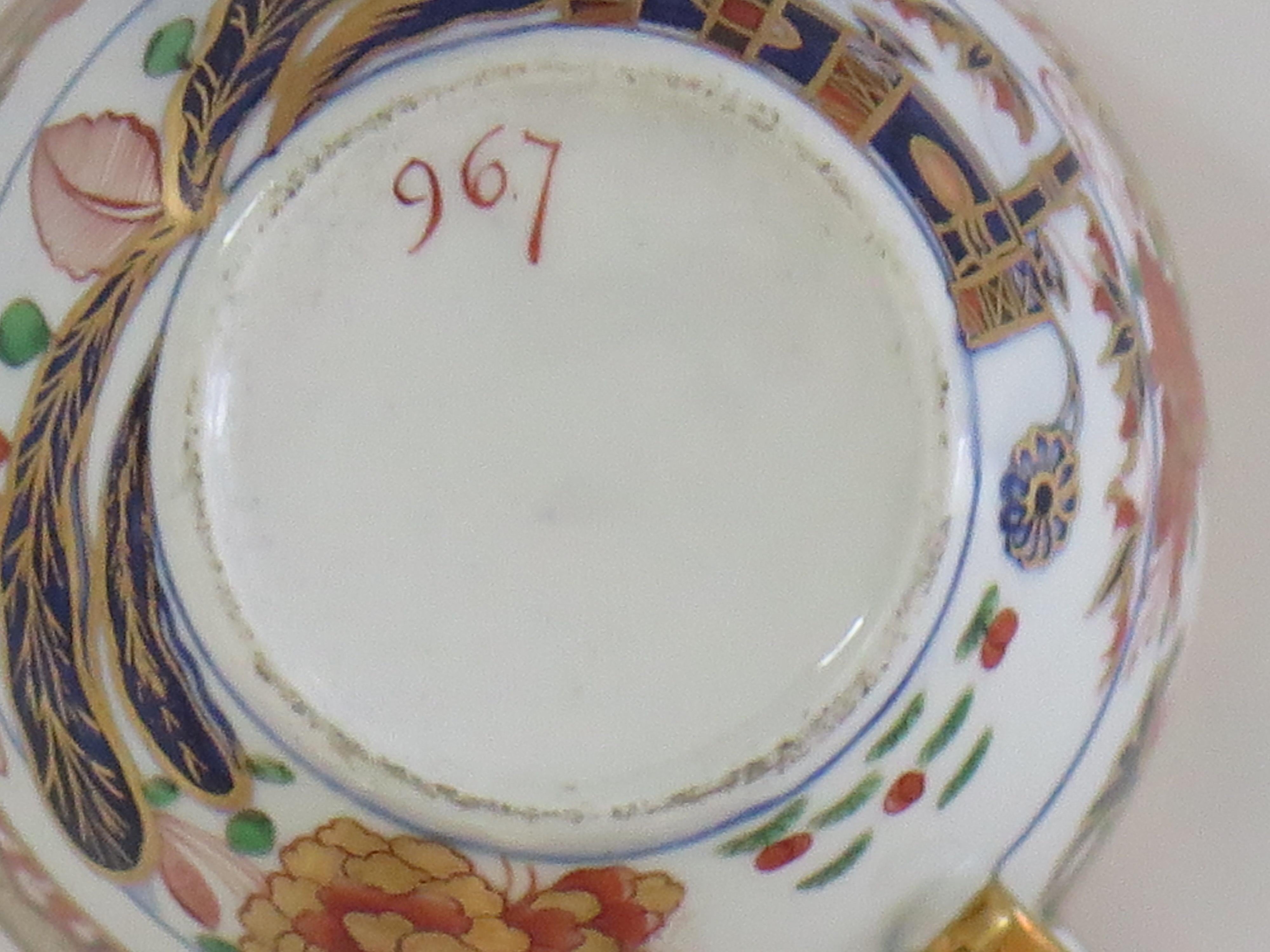 Spode-Teekanne aus Porzellan mit handbemalter und vergoldetem Muster 967, um 1810 im Angebot 10