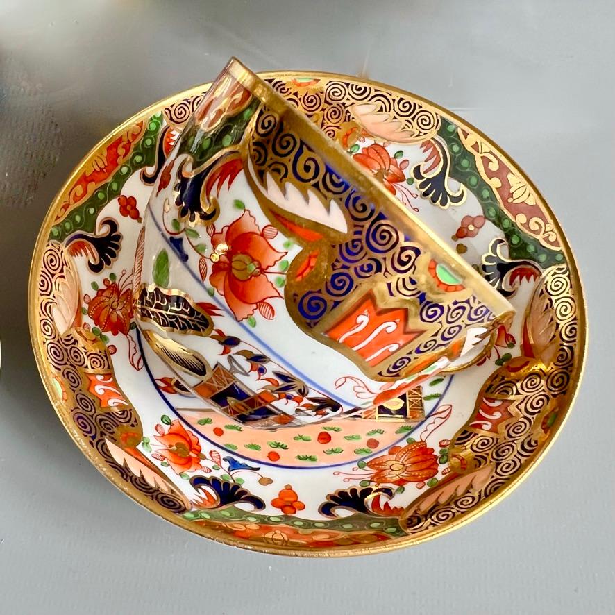 Spode Porcelain Tea Service, Imari Tobacco Leaf Pattern 967, Georgian ca 1810 For Sale 4