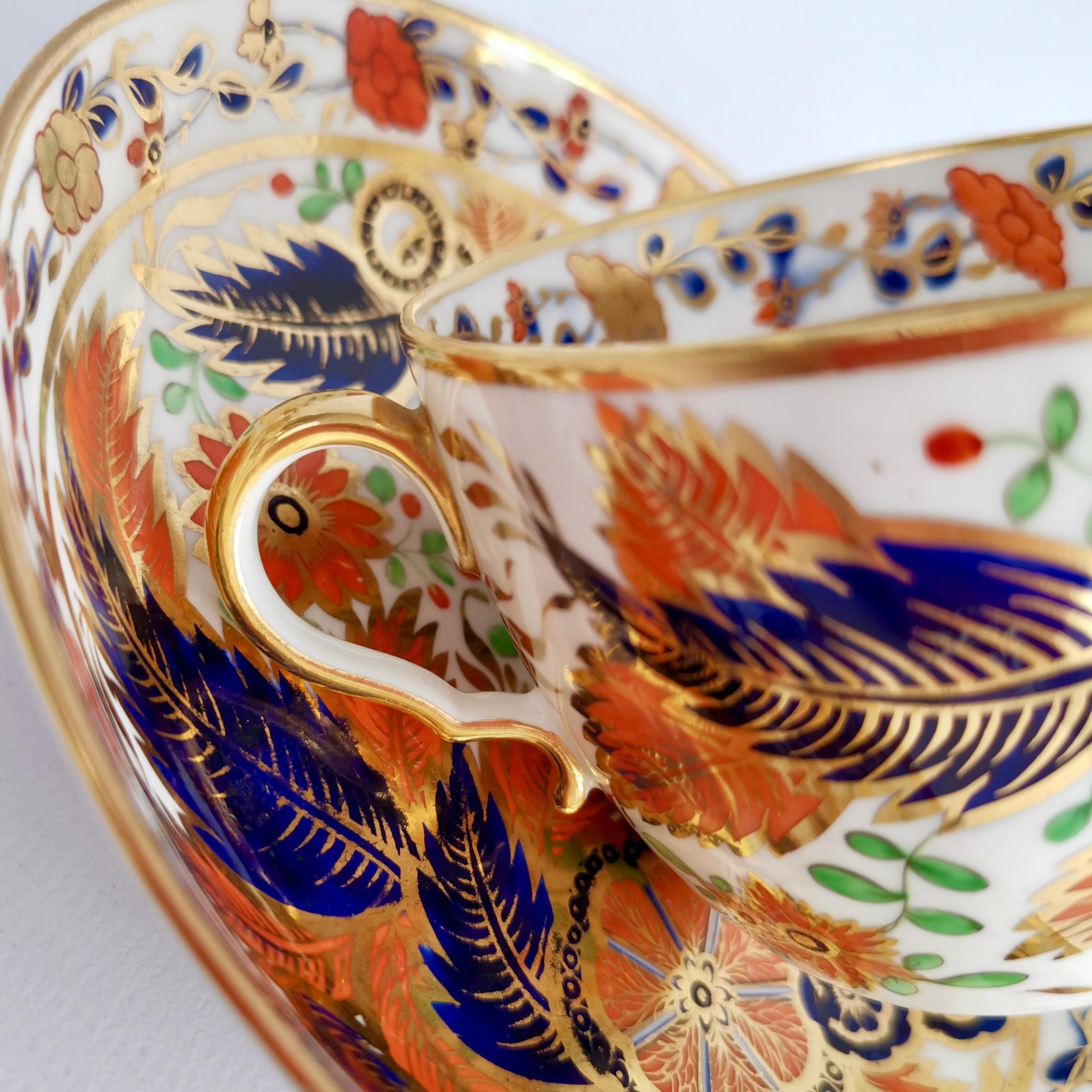 Spode Porcelain Teacup, Imari Pattern Originally New Hall, Regency, ca 1810 4