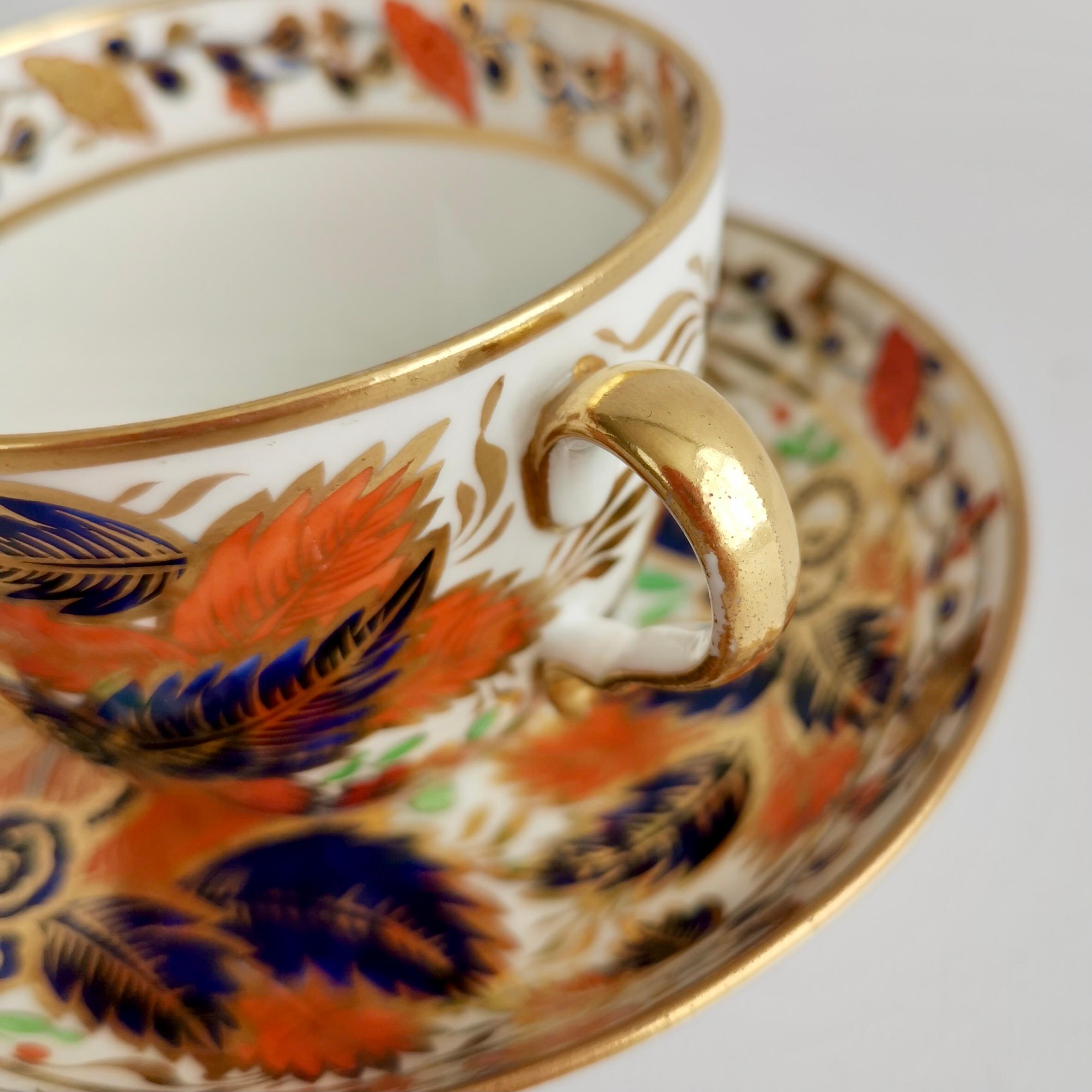 Spode Porcelain Teacup, Imari Pattern Originally New Hall, Regency, ca 1810 9