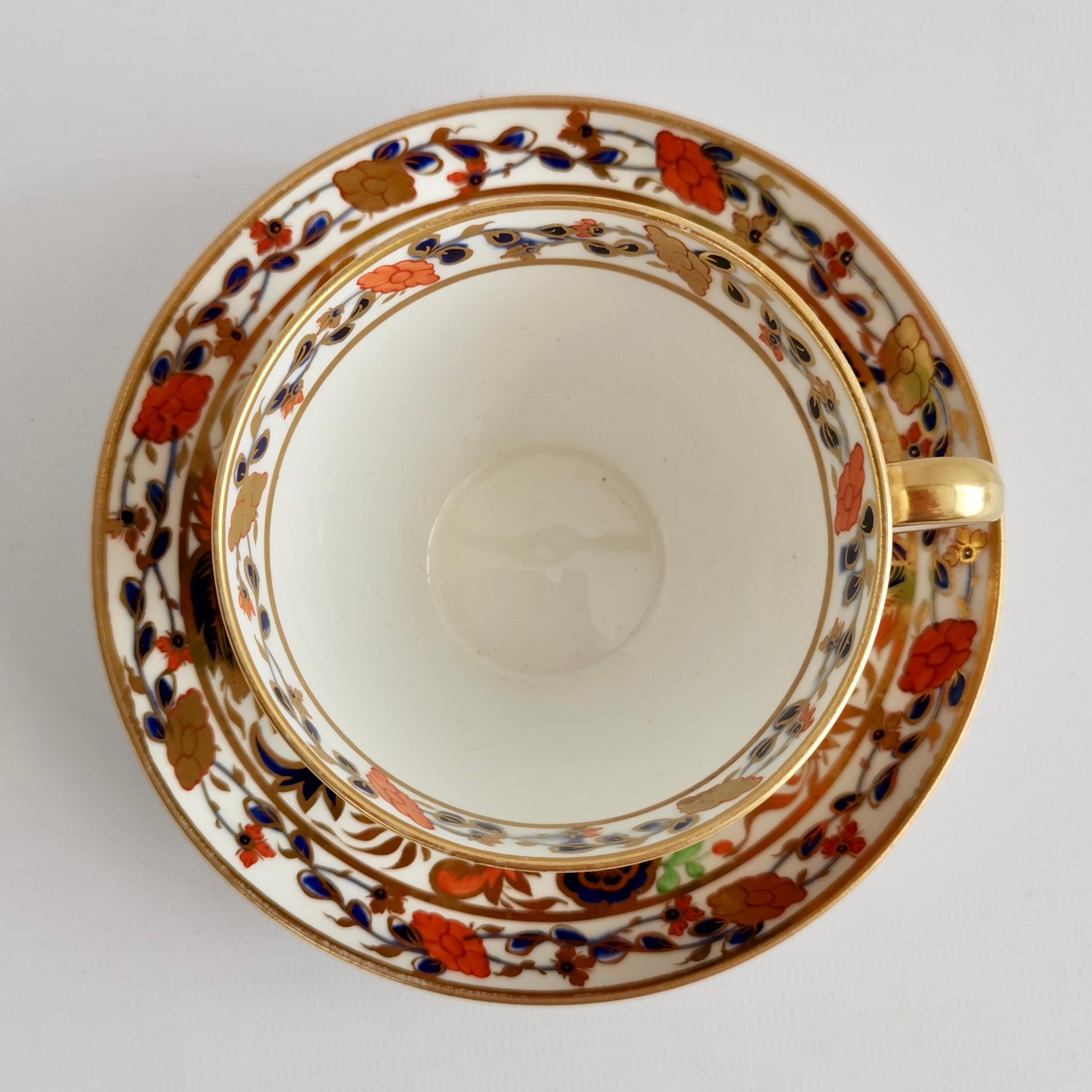 Hand-Painted Spode Porcelain Teacup, Imari Pattern Originally New Hall, Regency, ca 1810