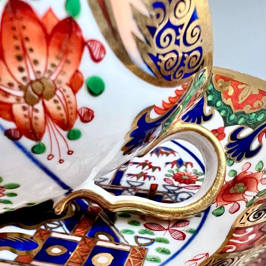 Spode Porcelain Teacup, Imari Tobacco Leaf Pattern 967, Regency ca 1810 8