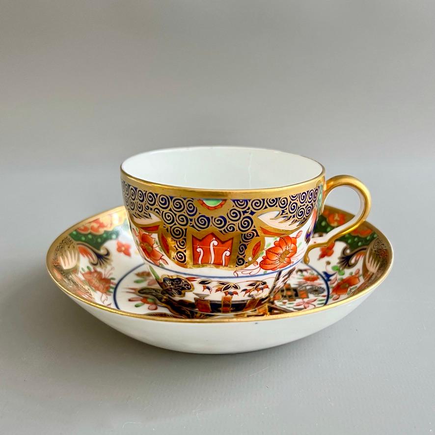 English Spode Porcelain Teacup, Imari Tobacco Leaf Pattern 967, Regency ca 1810 For Sale
