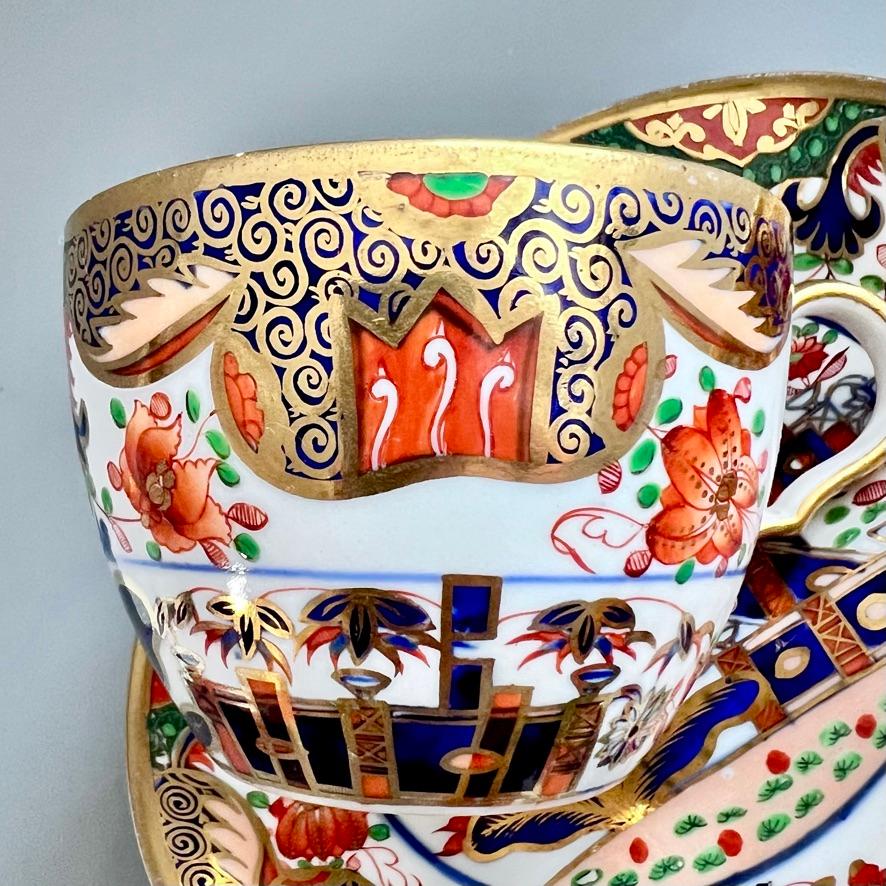 Early 19th Century Spode Porcelain Teacup, Imari Tobacco Leaf Pattern 967, Regency ca 1810