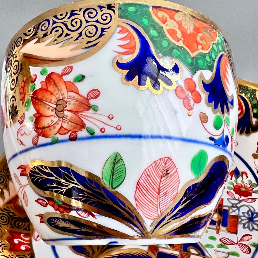 Spode Porcelain Teacup, Imari Tobacco Leaf Pattern 967, Regency ca 1810 1