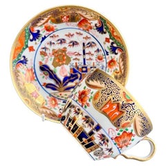 Spode Porzellan-Teekanne, Imari-Tabakblattmuster 967, Regency ca. 1810