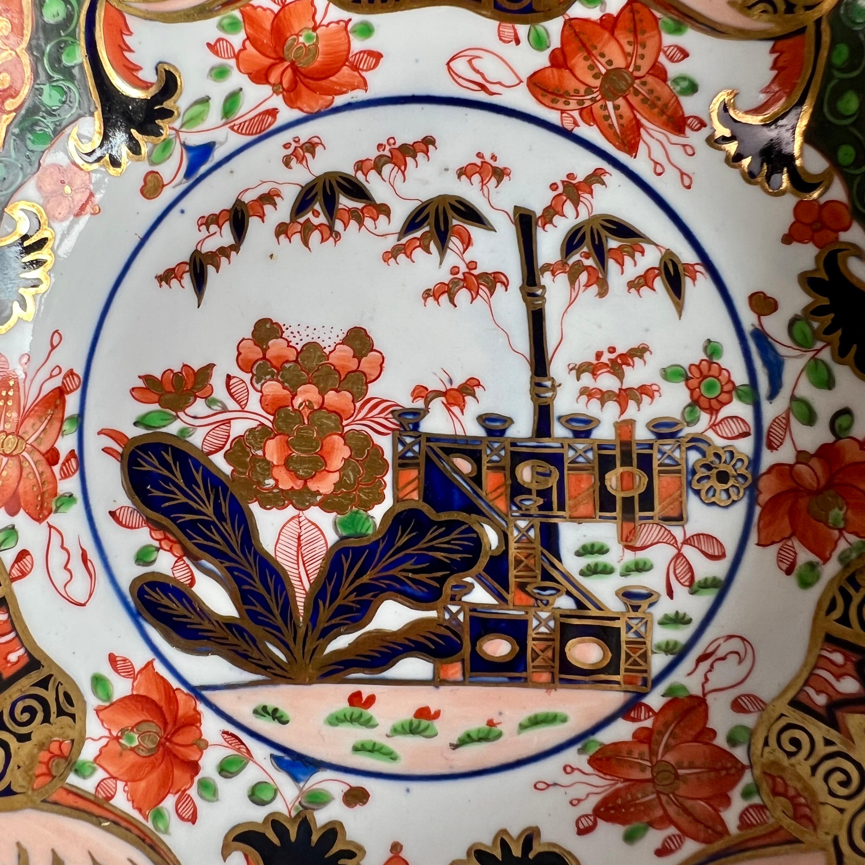 Spode Porcelain Teacup Trio, Imari Tobacco Leaf Patt. 967, Regency, circa 1810 4