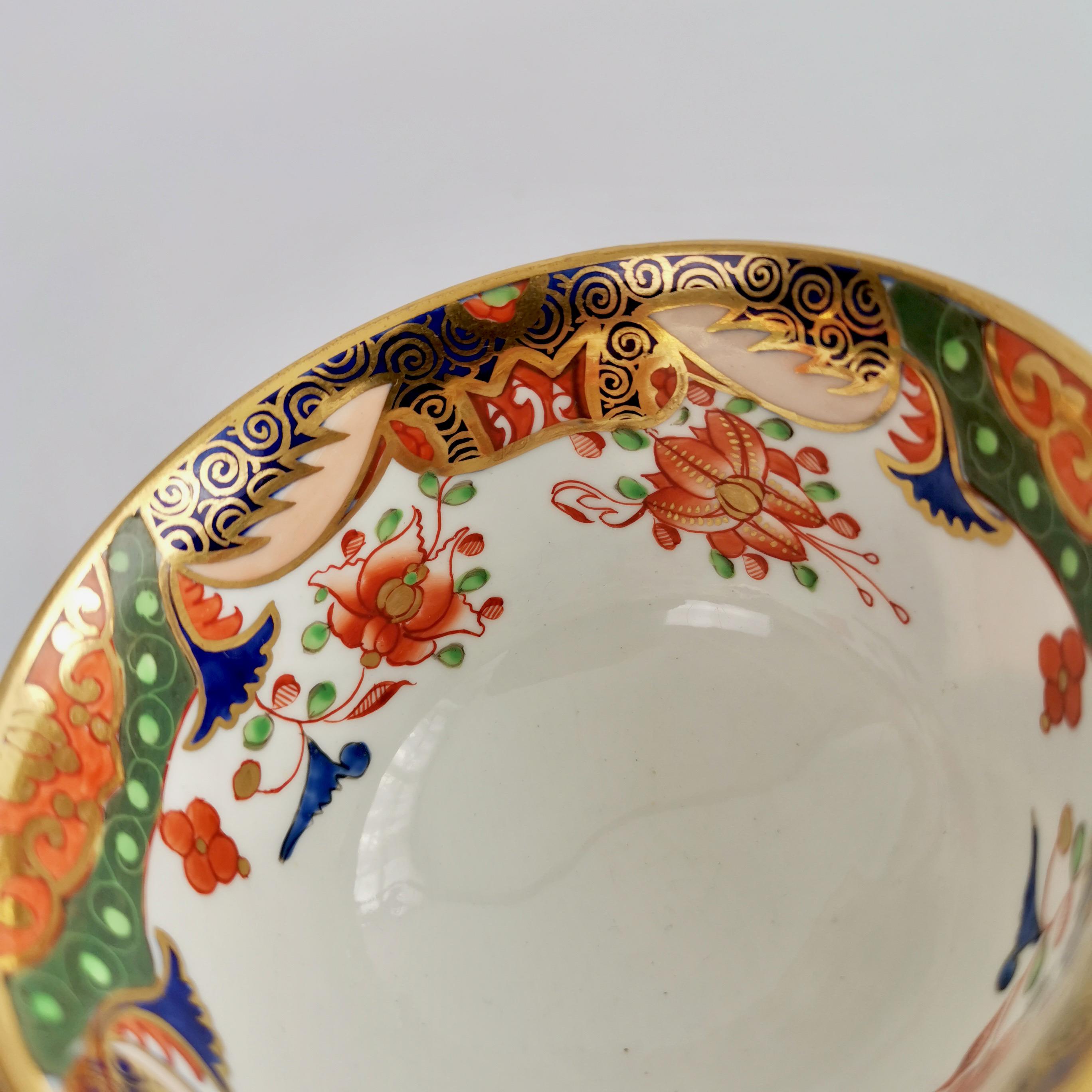 Spode Porcelain Teacup Trio, Imari Tobacco Leaf Patt. 967, Regency ca 1815 '1' 9