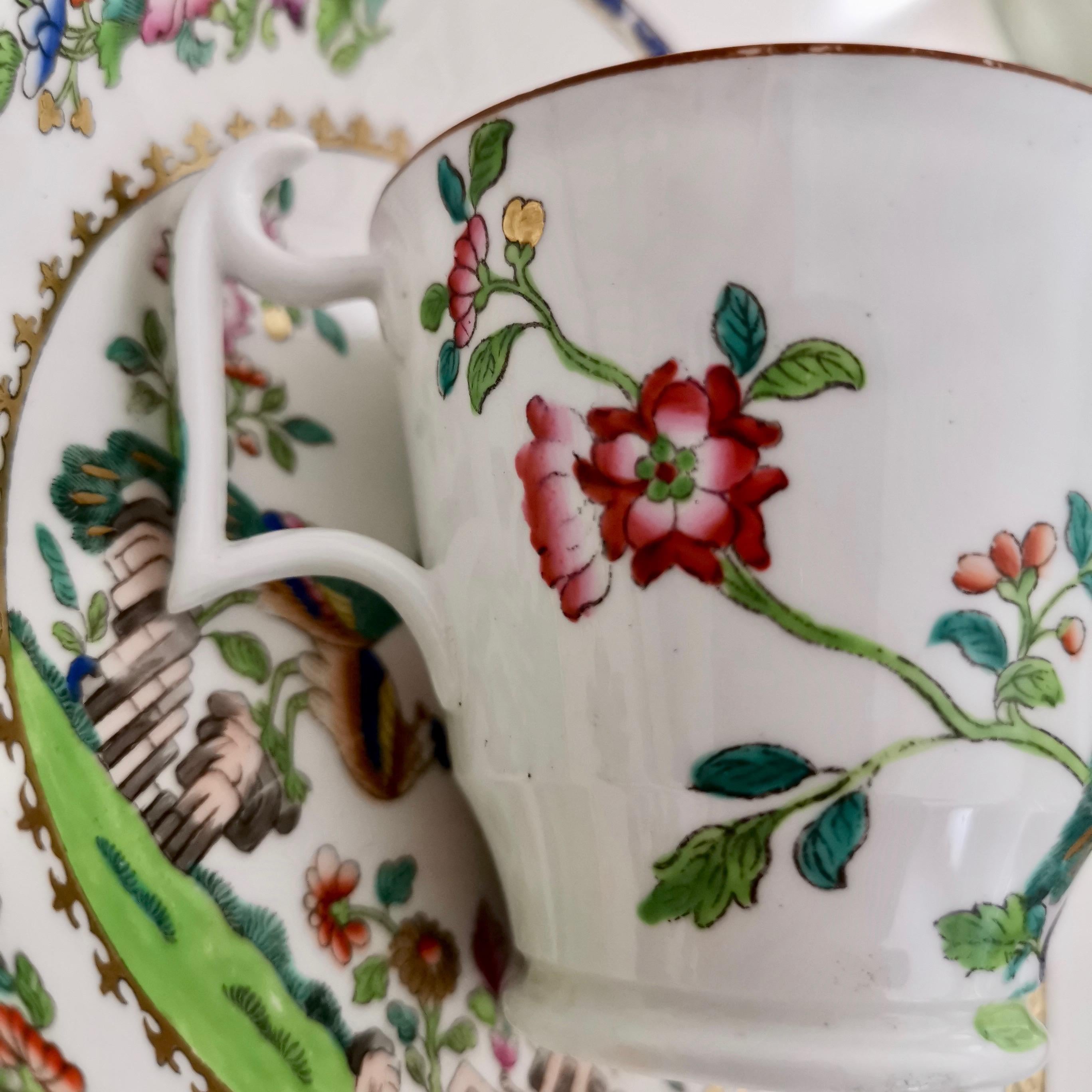 Spode Porcelain Teacup Trio, Peacock Pattern 2083, Regency, 1814-1825 7