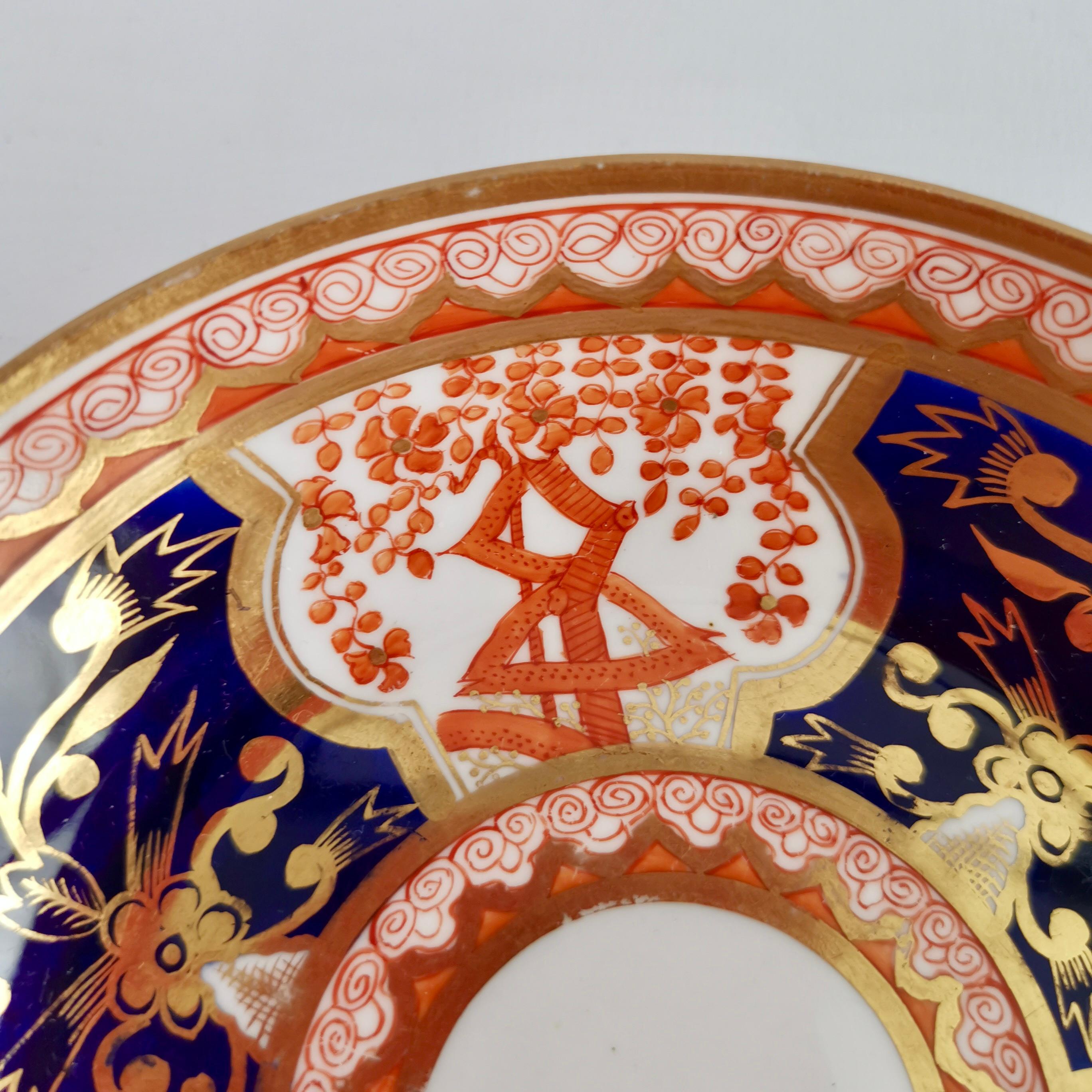 Trio de tasses à thé en porcelaine Spode, motif du dollar Imari rouge, Régence, vers 1810 en vente 4