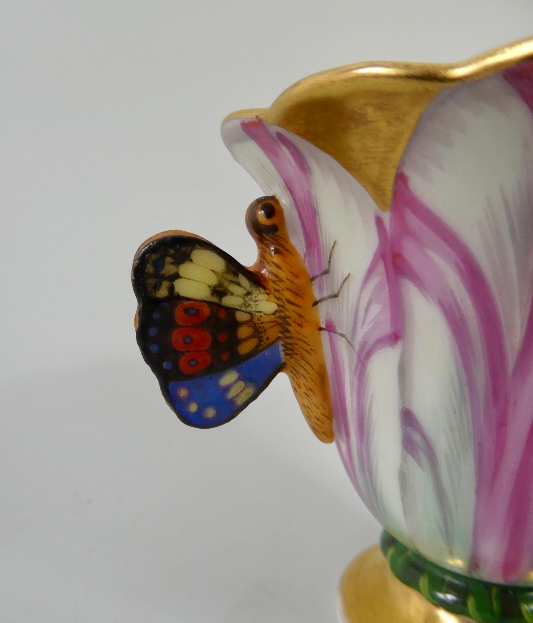 Spode Porcelain Tulip Cup and Saucer, circa 1820 In Good Condition In Gargrave, North Yorkshire
