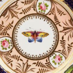 Spode Rare and Exceptional Hand Painted Cabinet Plate, circa 1805