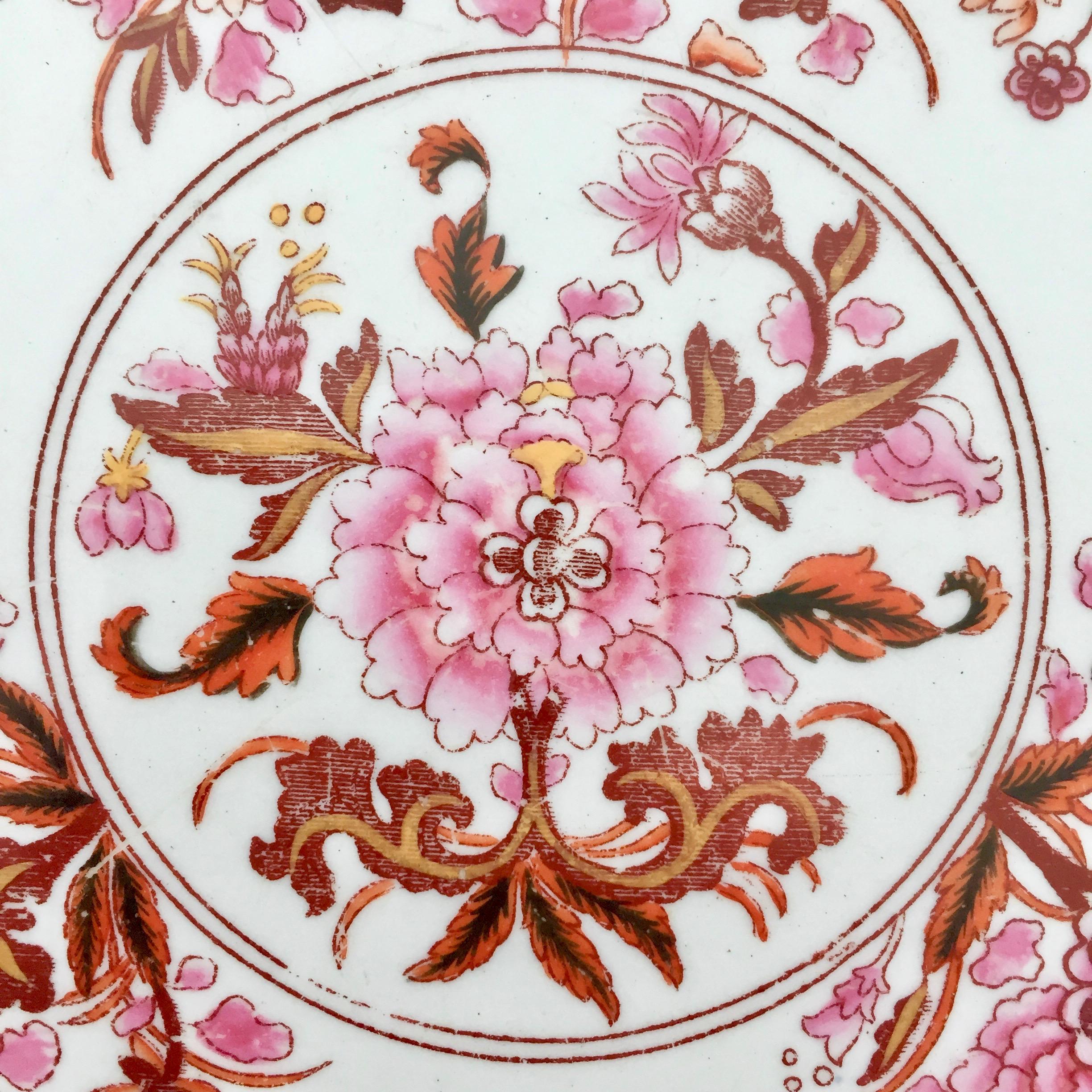 Spode Stone China Plate, Pink Japan Pattern No. 3144, Regency 1812-1833 In Good Condition In London, GB