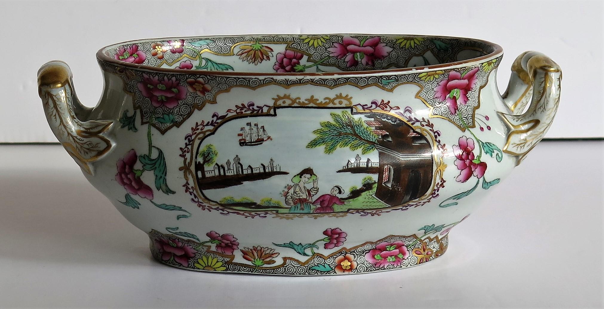 Spode Stone China Sauce Tureen & Stand in Ship Pattern 3067, circa 1810 3