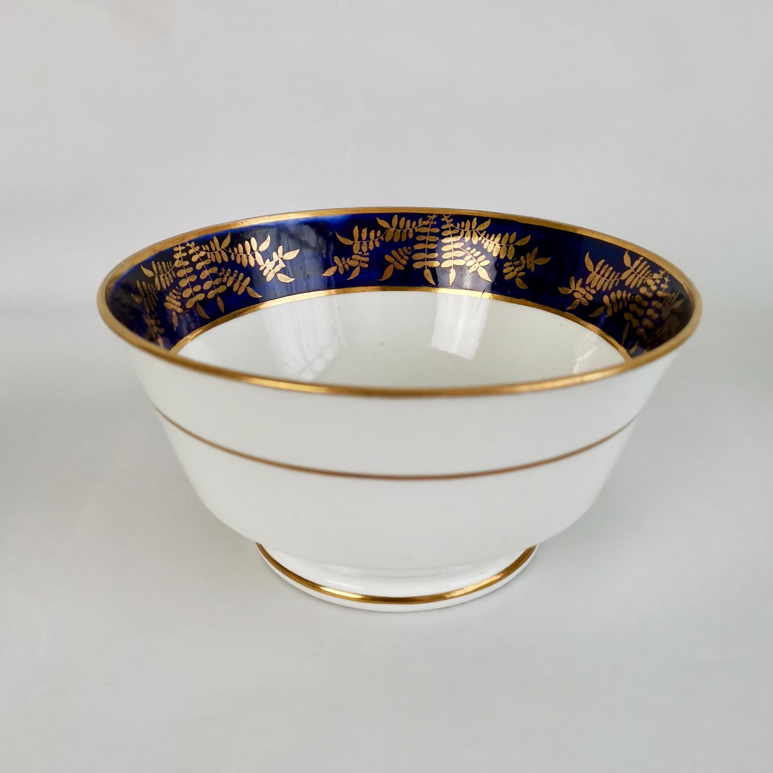 Spode Tea Service, Felspar Porcelain White and Cobalt Blue, Regency 1821-1825 7