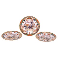 Spode Three Georgian Imari Pattern 967 Decorated Porcelain Plates